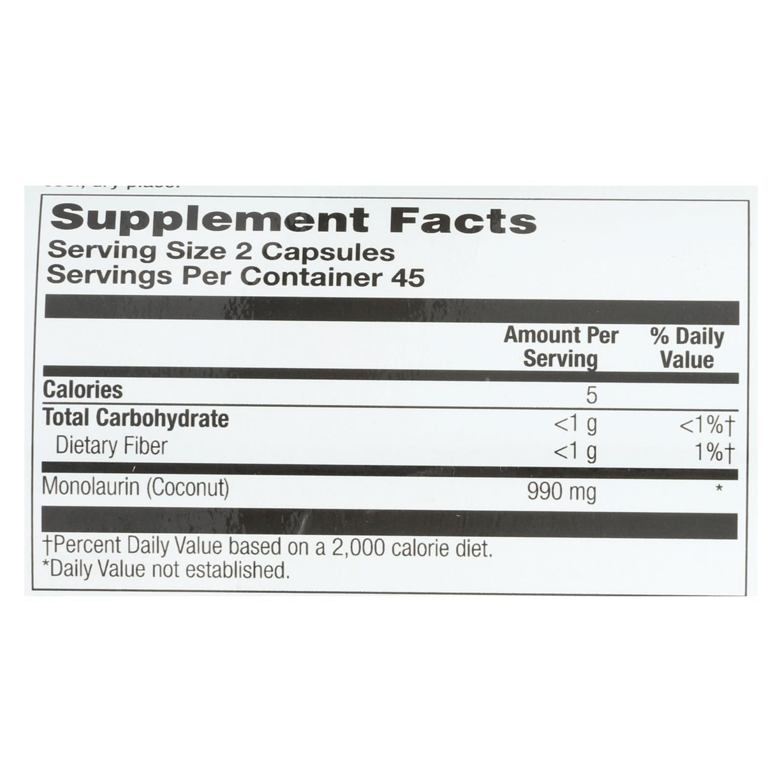 Health From The Sun Monolaurin - 1 Each - 90 Vcap