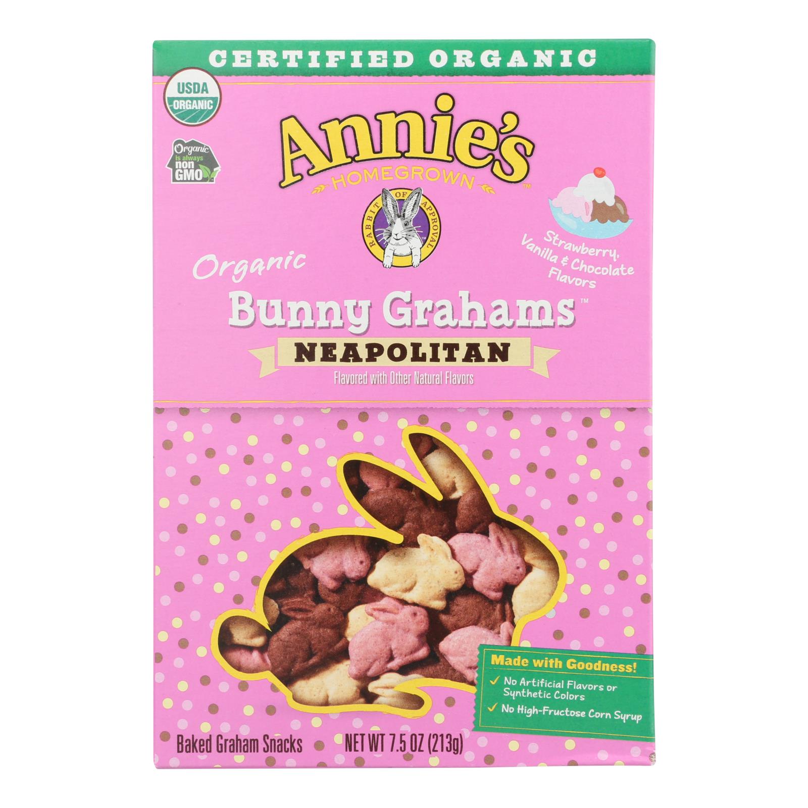 Annie's Homegrown - Crckrs Neapltn Bunnie - Case of 12-7.5 OZ