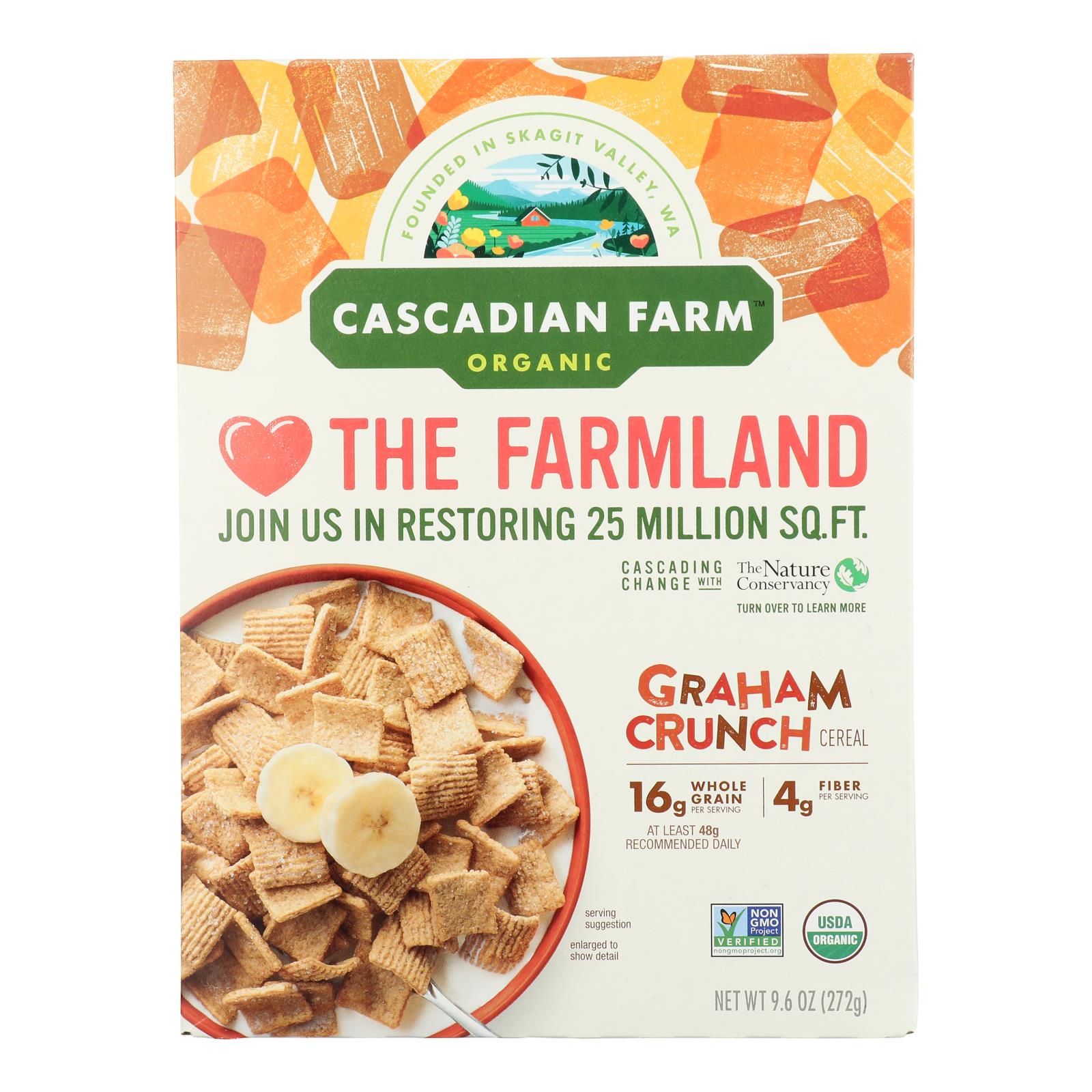 Cascadian Farm Organic Cereal - Graham Crunch - Case Of 10 - 9.6 Oz