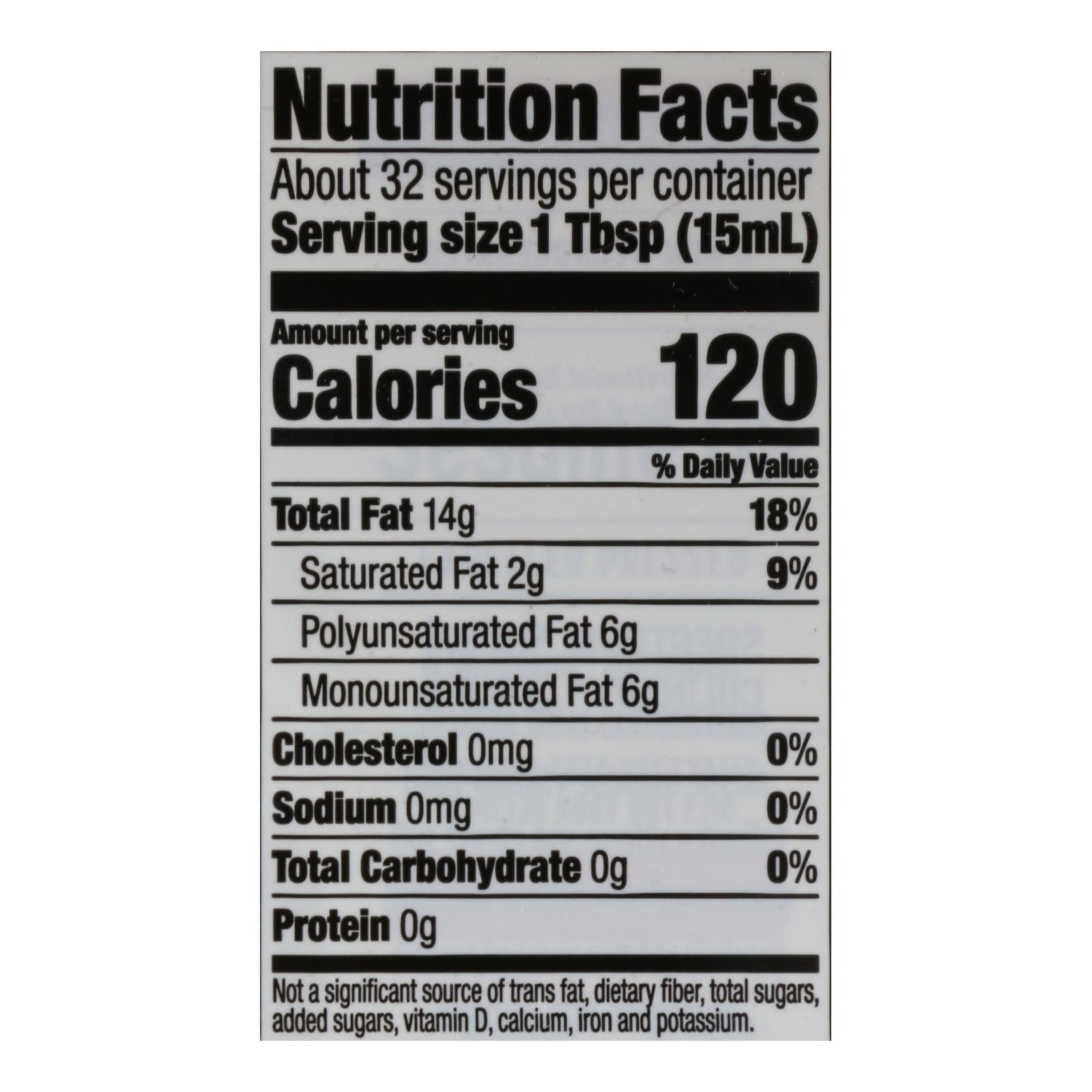 Spectrum Naturals - Sesame Oil Unrefined - Case of 12 - 16 FZ