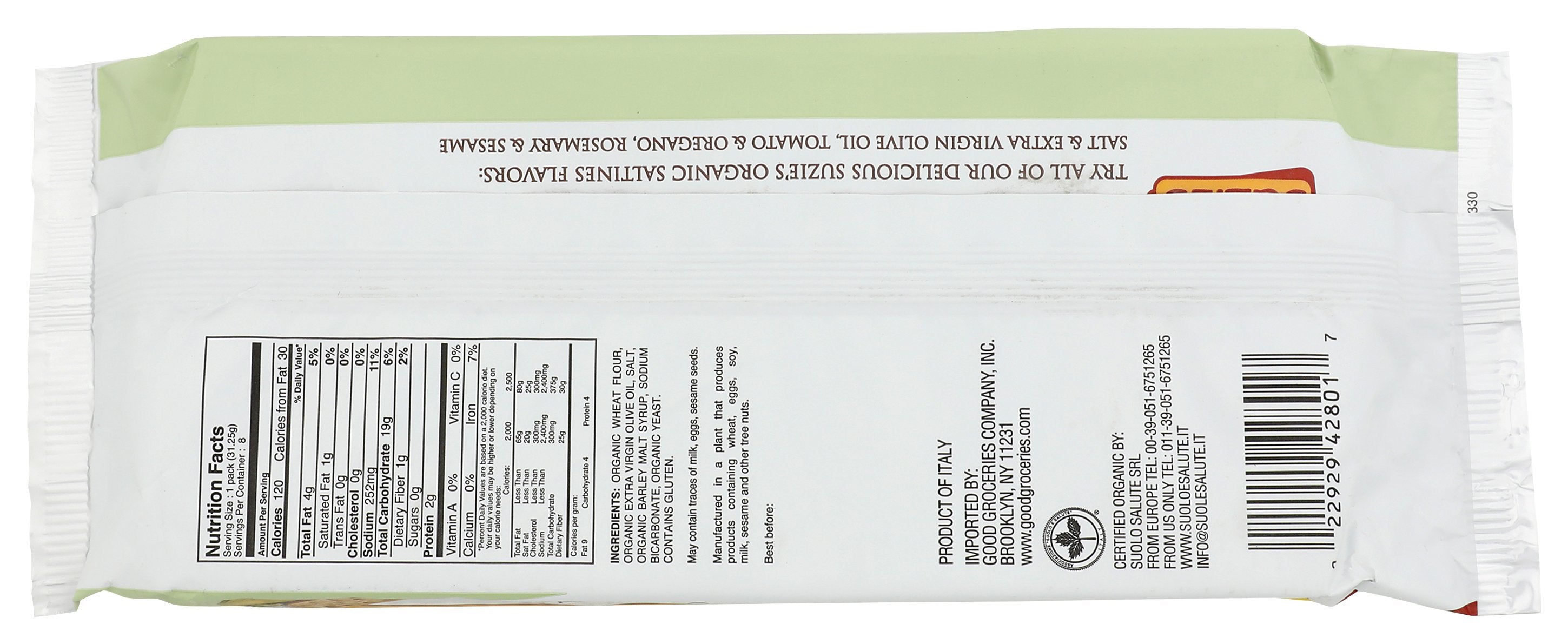 SUZIES CRACKER SALTD OOVO ORG - Case of 3