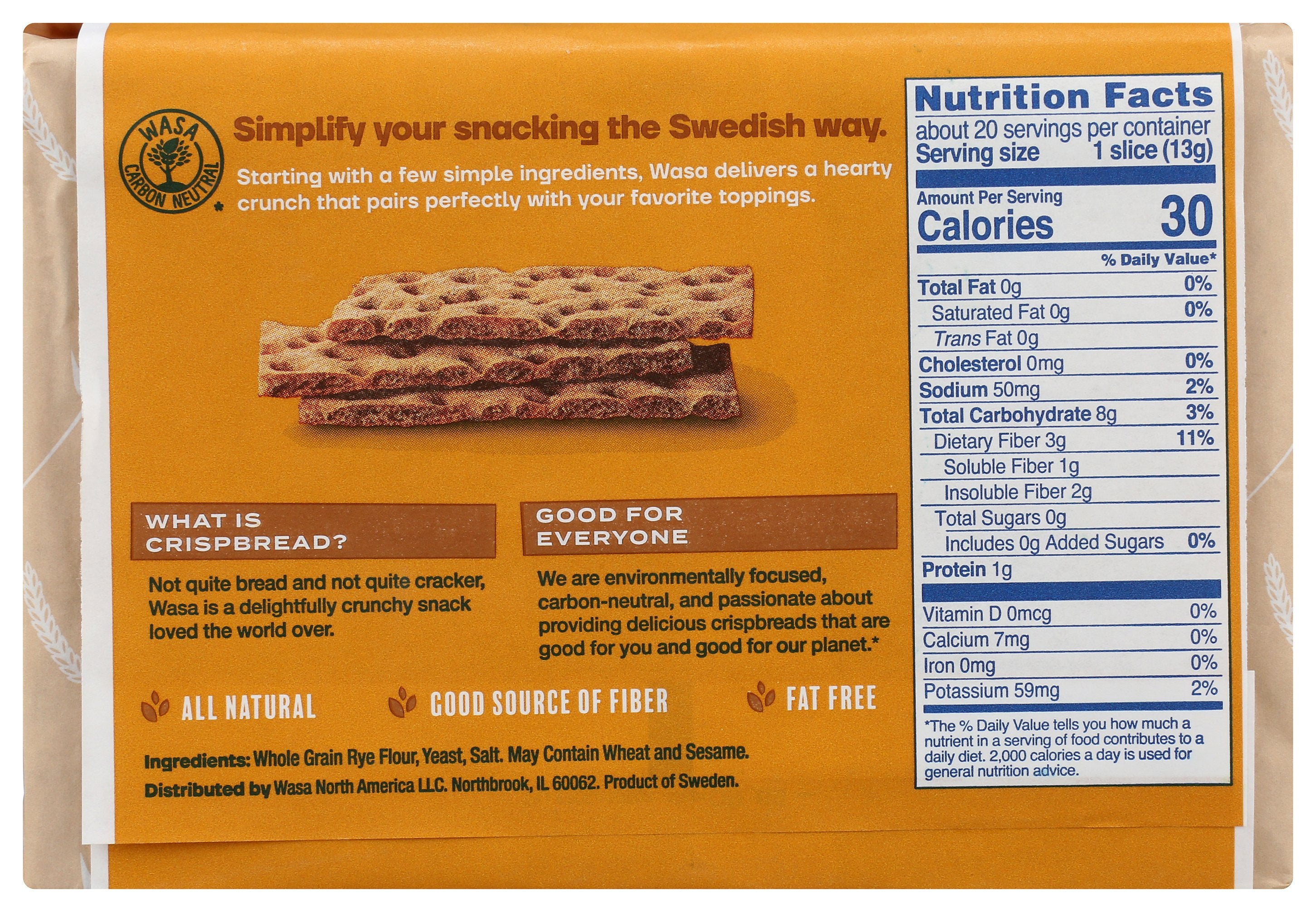 WASA CRISPBREAD WHL GRAIN