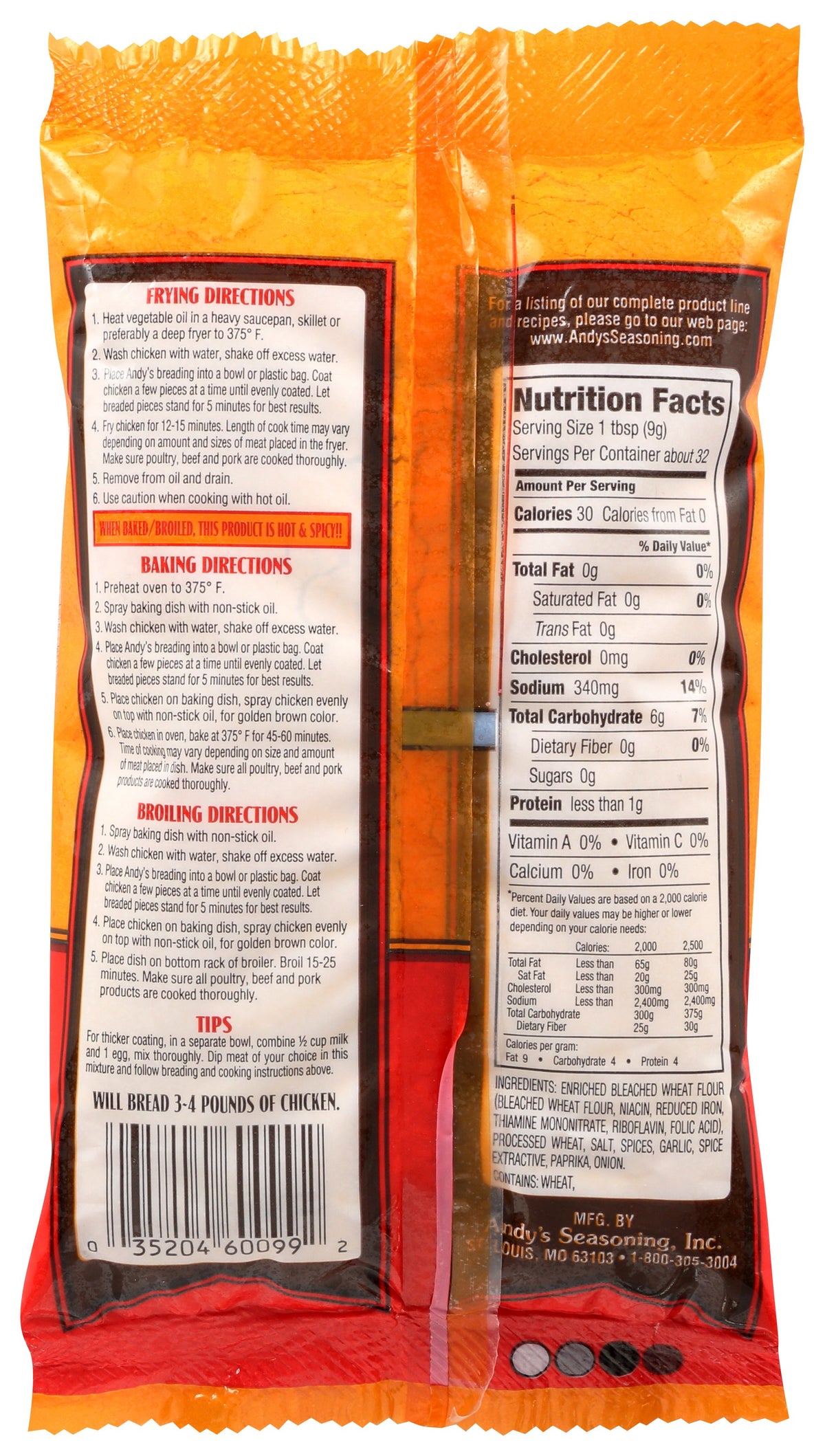 ANDYS BREADING CHCKN HOT - Case of 6