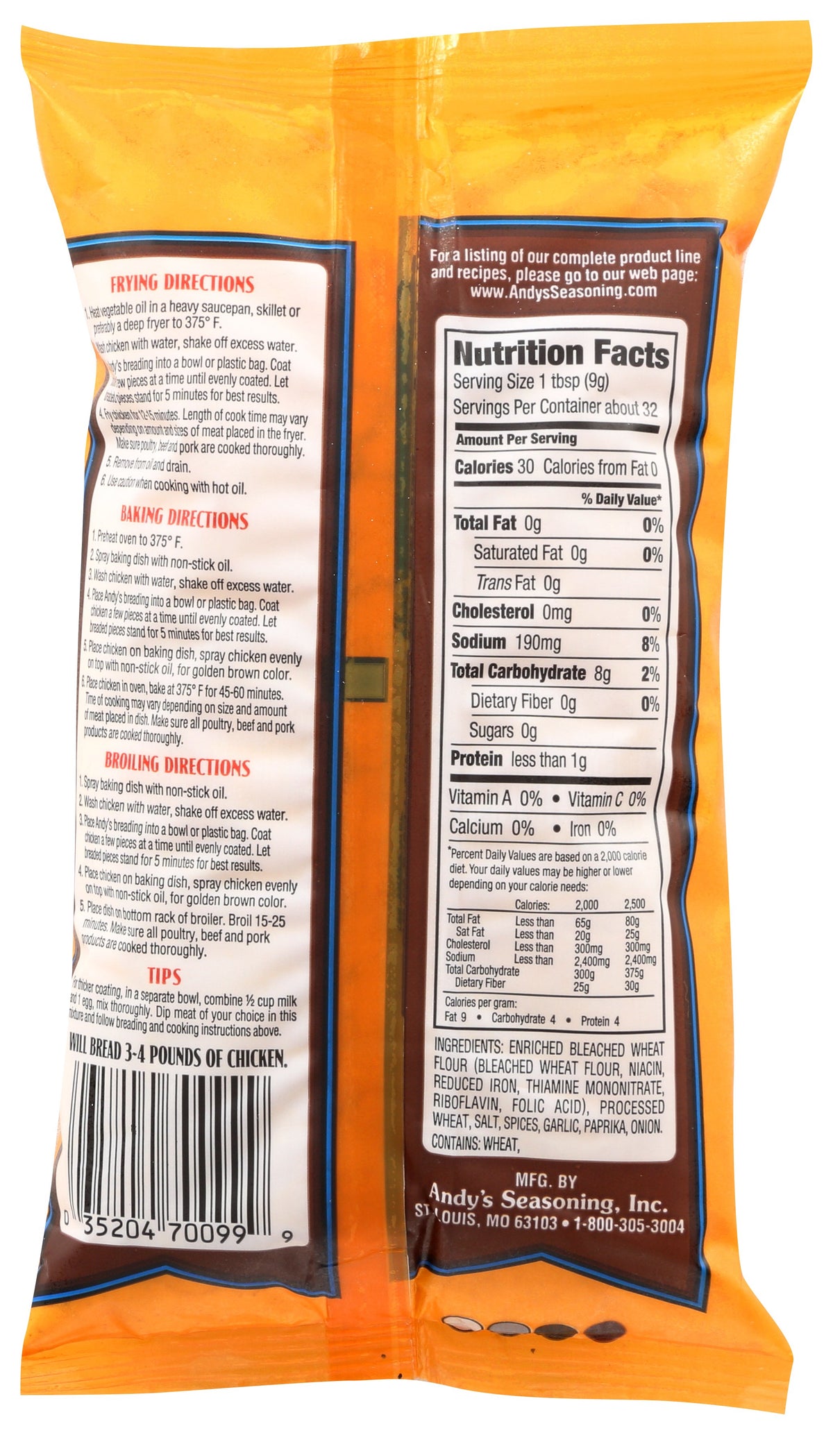 ANDYS BREADING CHCKN MILD - Case of 6