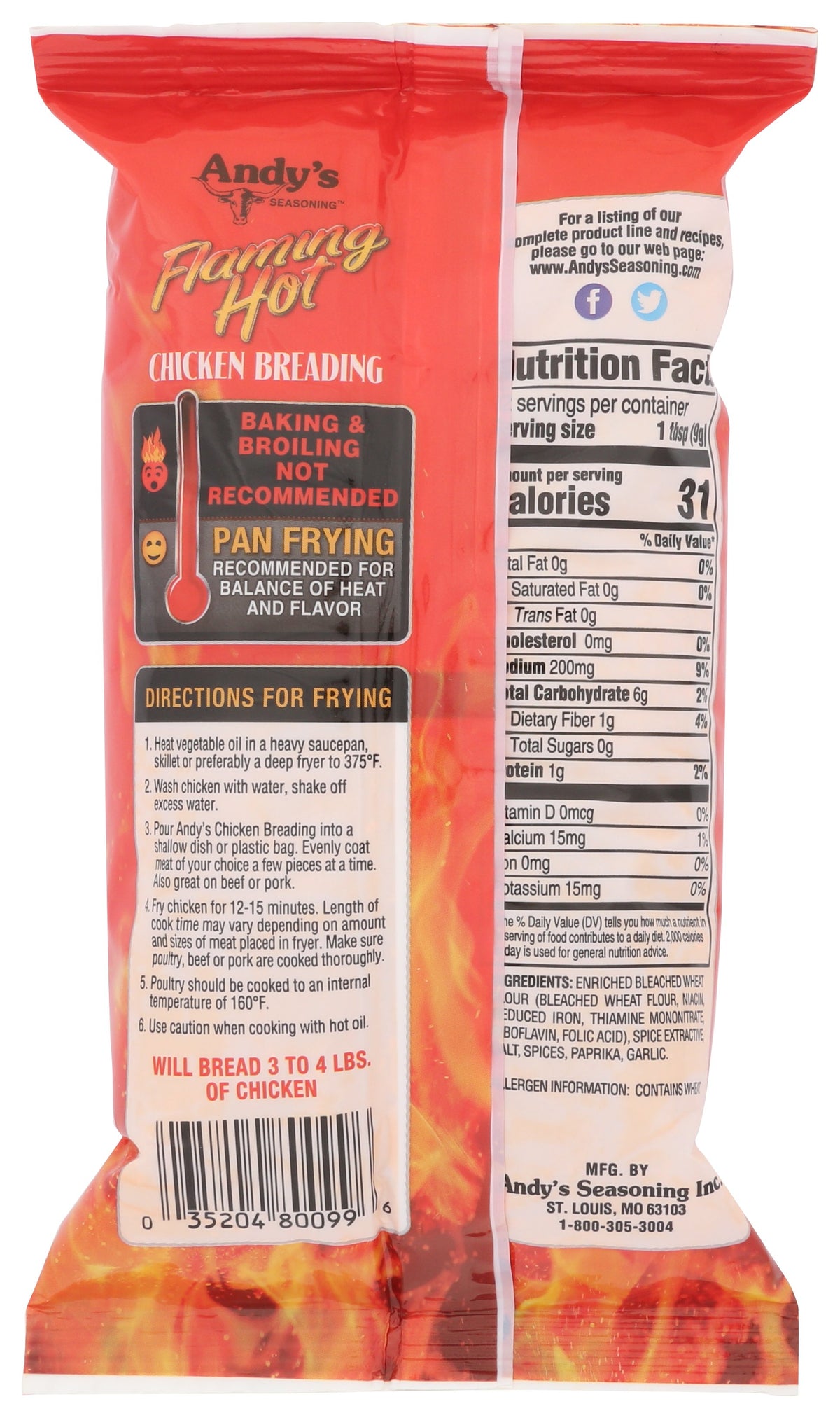ANDYS BREADING CHKN FLAMING HOT - Case of 6