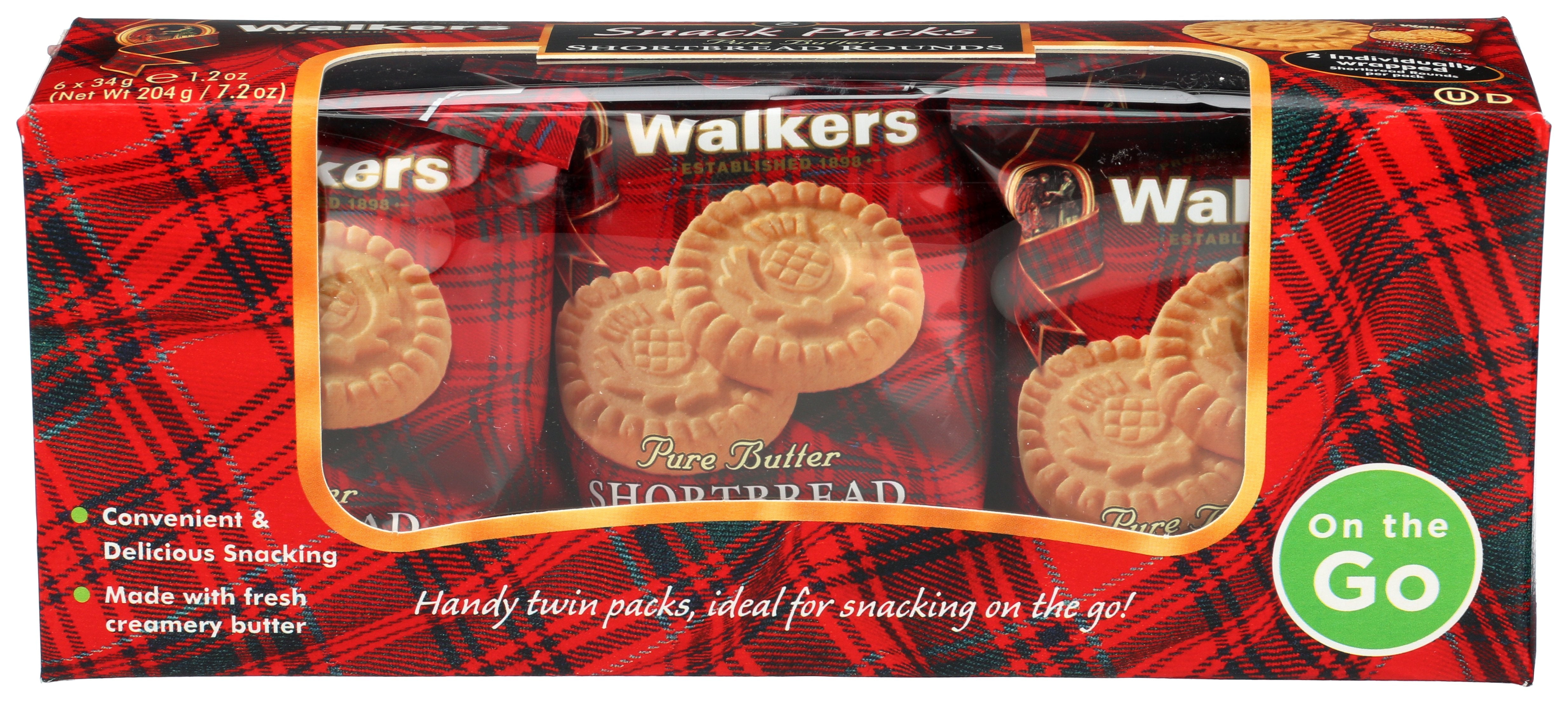 WALKERS SHORTBREAD RNDS SNK PK - Case of 6