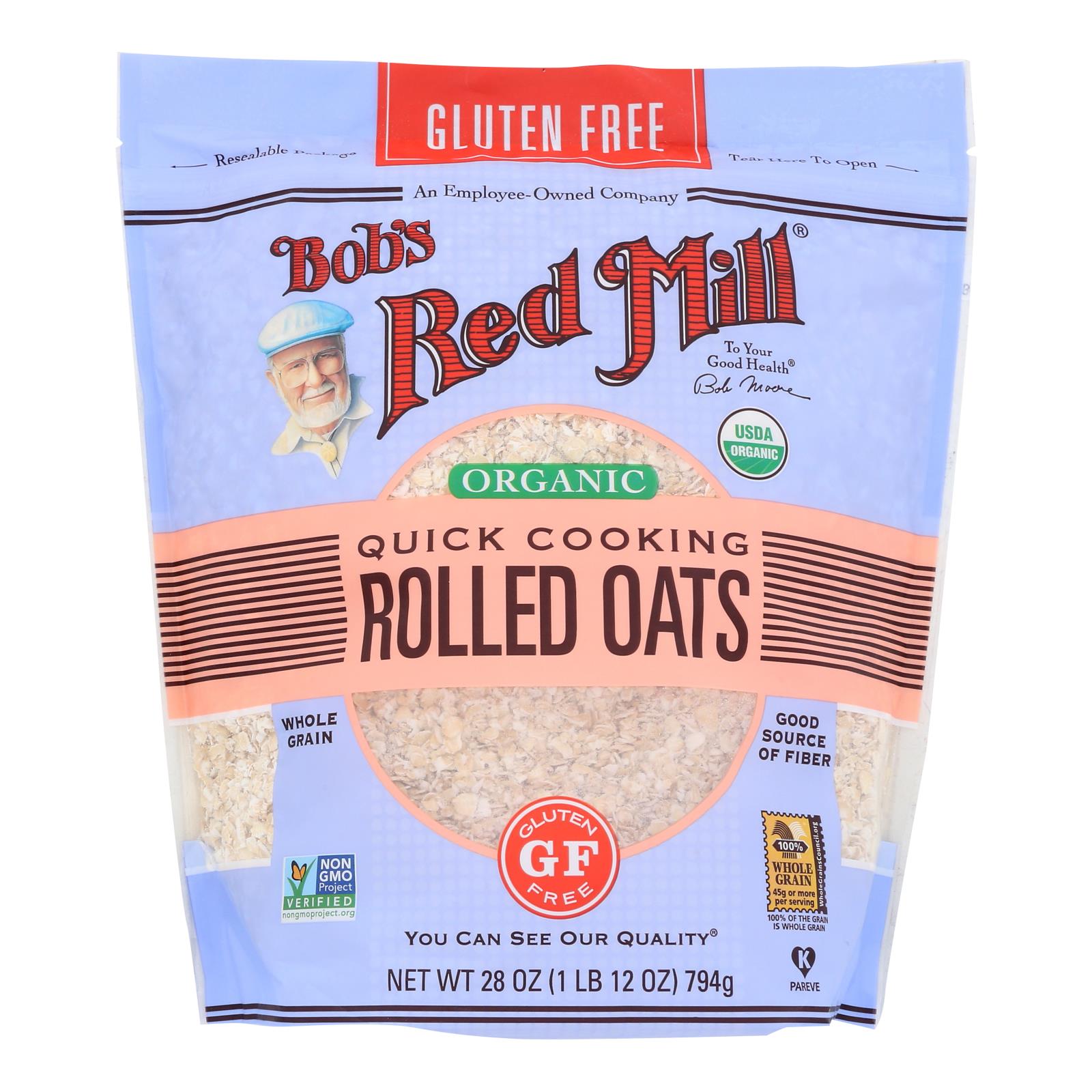Bob's Red Mill Organic Gluten-Free Quick Oats - 4 Pack