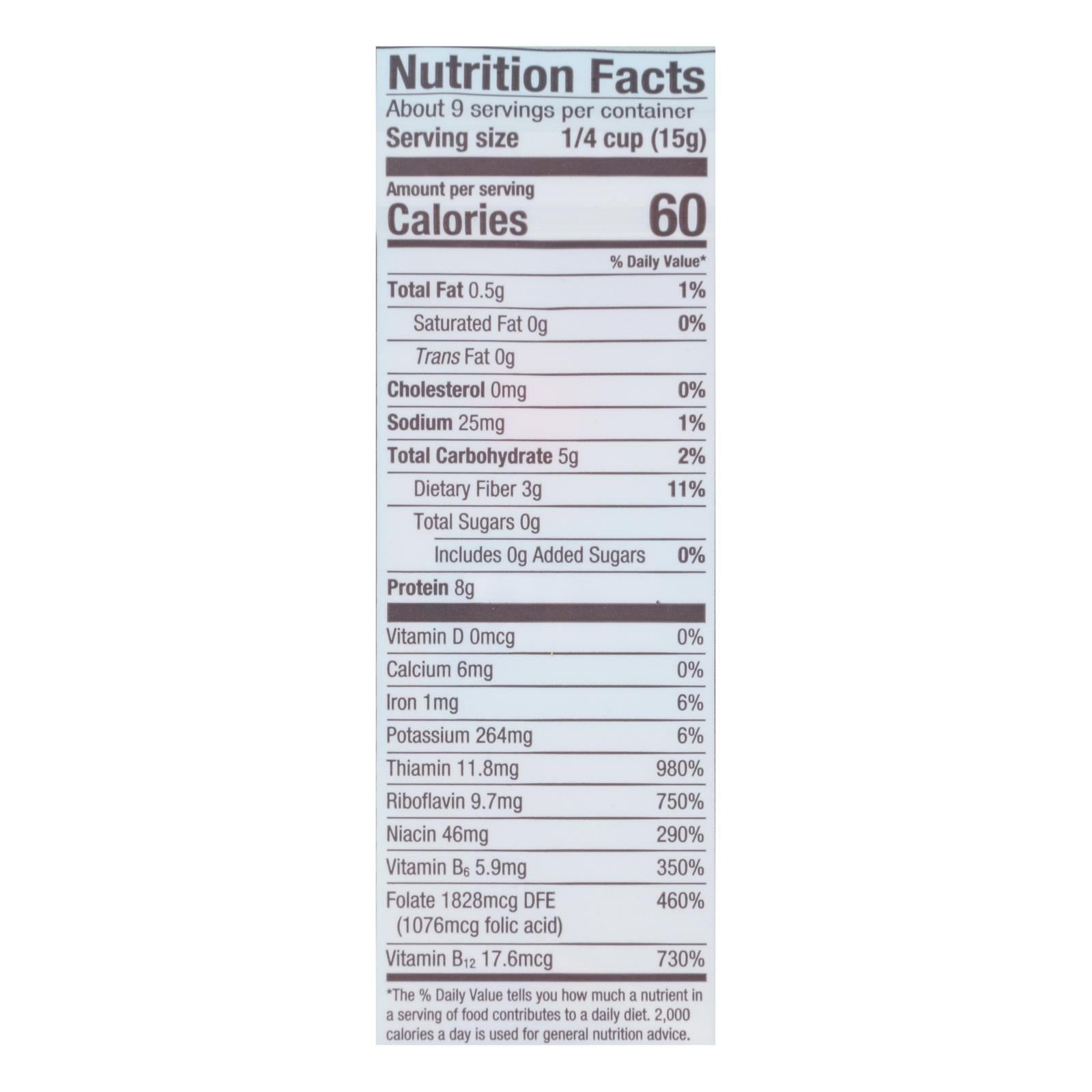 Bob's Red Mill - Yeast Nutritional Lg Flke - Case Of 4-5 Oz