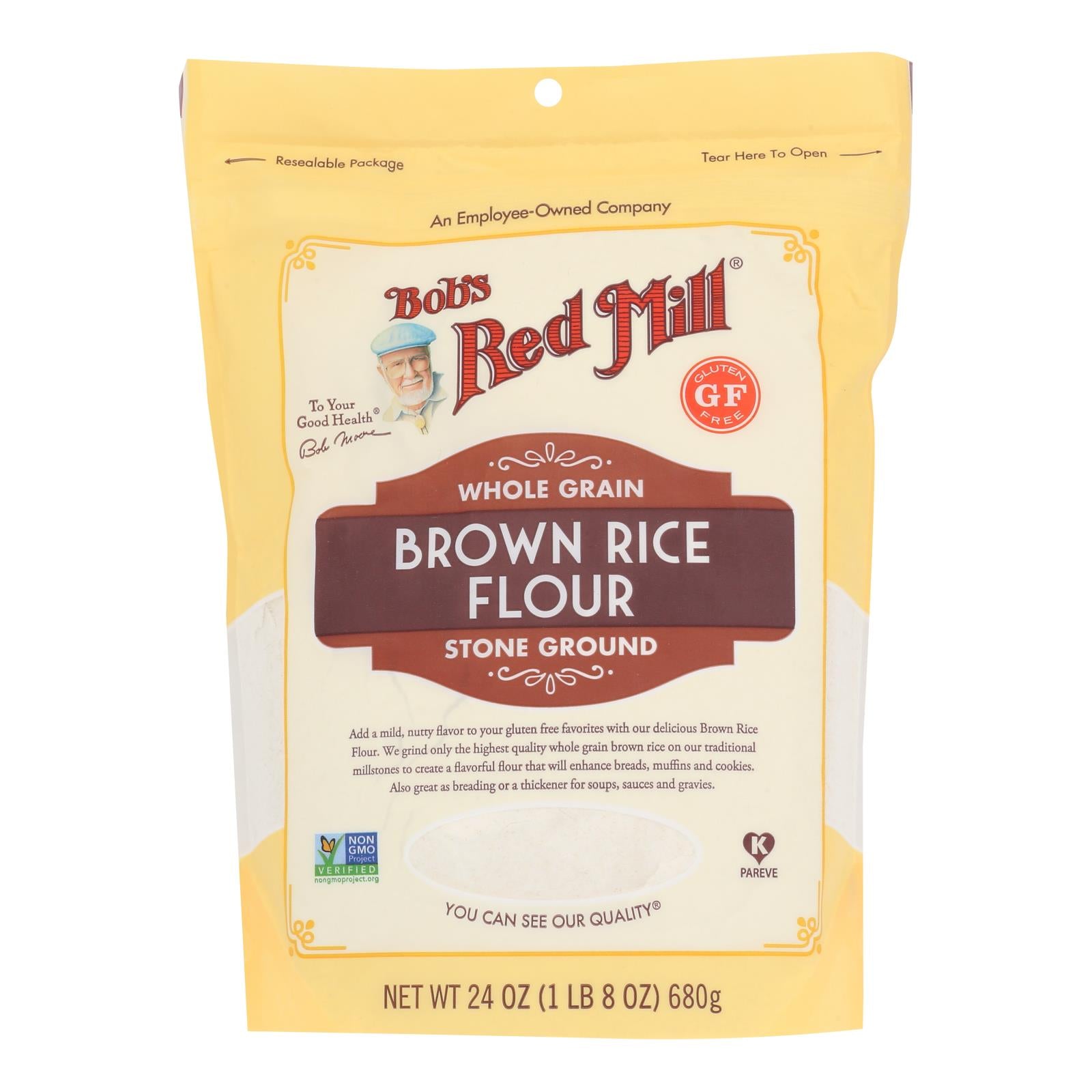 Bob's Red Mill Wholegrain Brown Rice Flour, 4-Pack, 24 Oz
