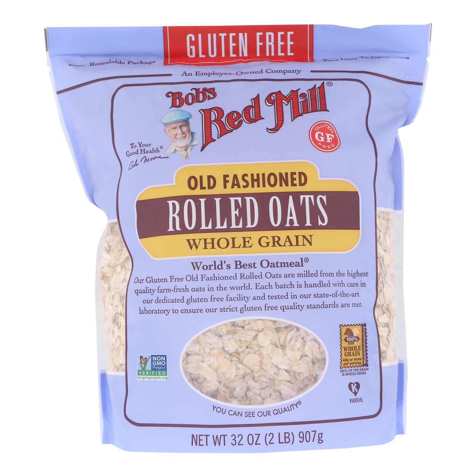 Bob's Red Mill Gluten Free Rolled Oats, 4-Pack, 32 oz
