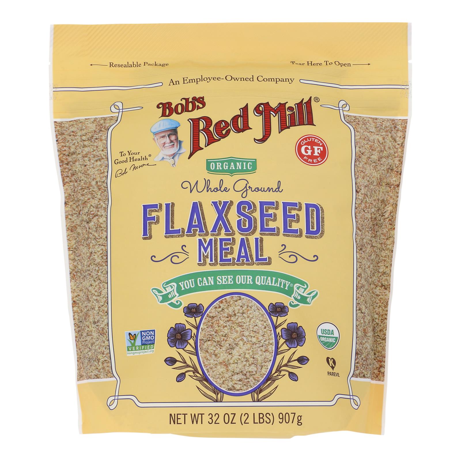 Bob's Red Mill Organic Brown Flaxseed Meal, 4x32 Oz