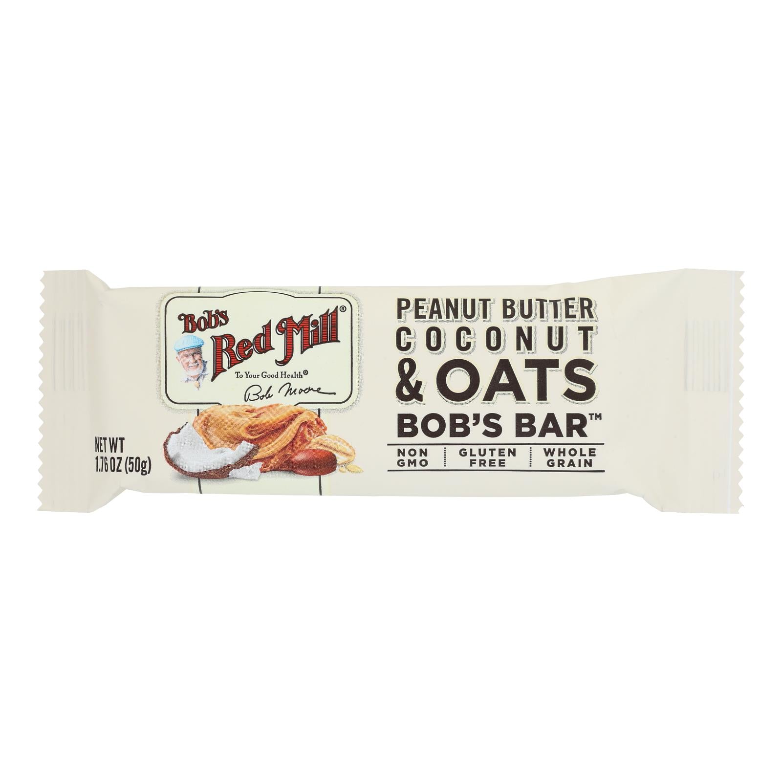 Bob's Red Mill Peanut Butter Coconut Bars, 12-Pack