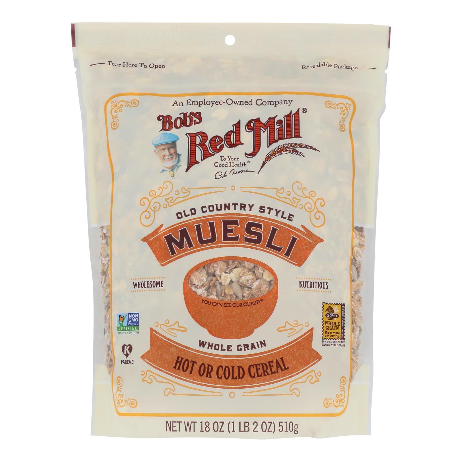 Bob's Red Mill Old Country Muesli Cereal 18oz, 4-Pack