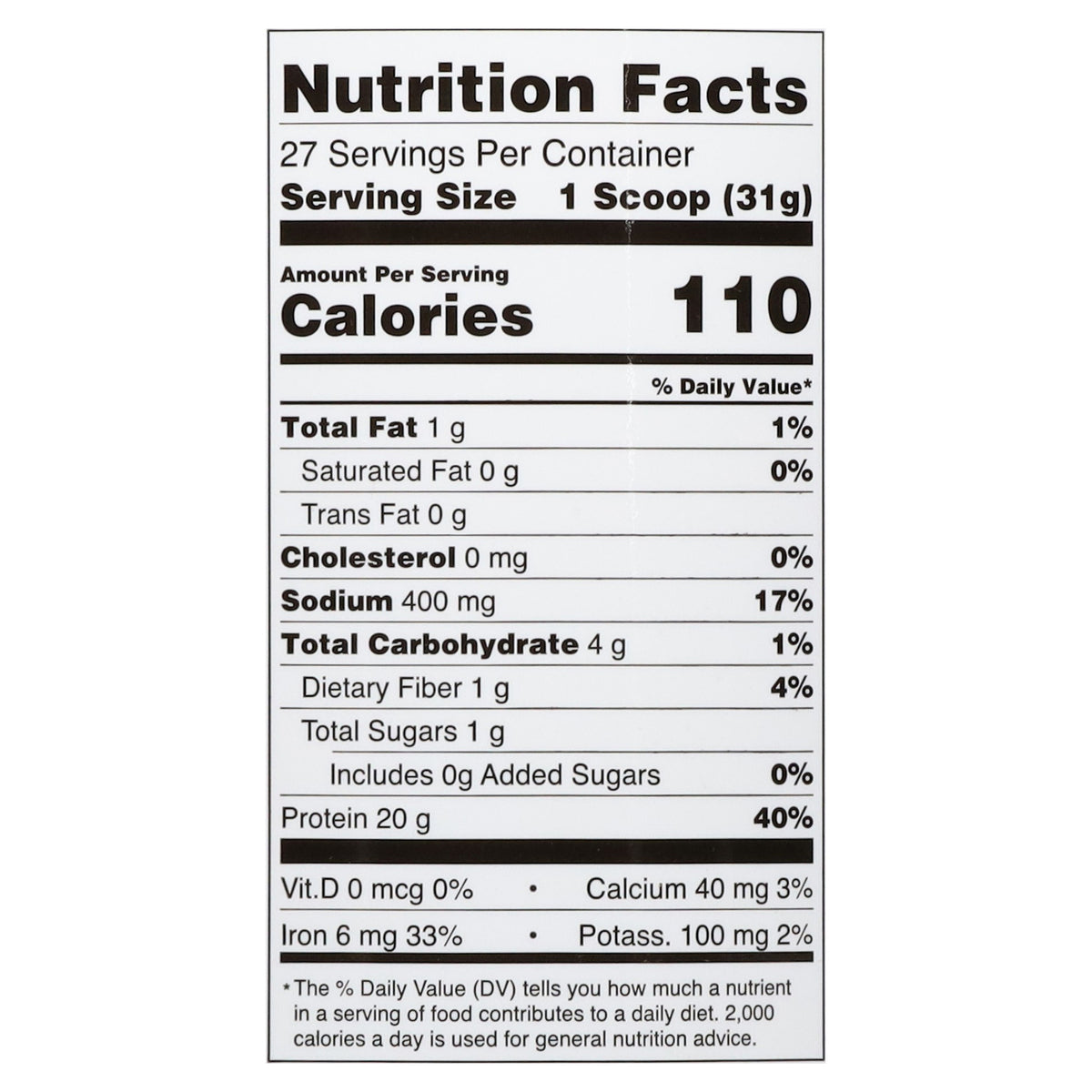 Pescience - Protn Pwdr Vegan Pbtr - EA of 1-1.84 LB