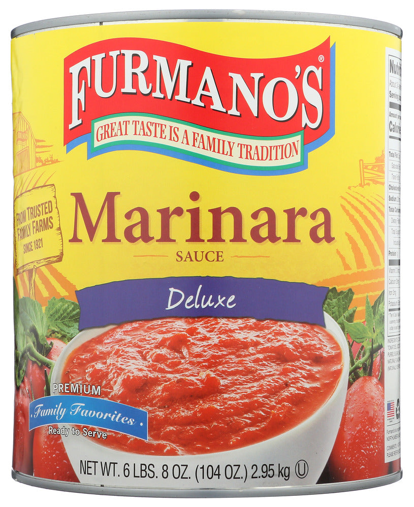 Furmano Pasta Sauce Marinara - Case of 6 - 104 OZ