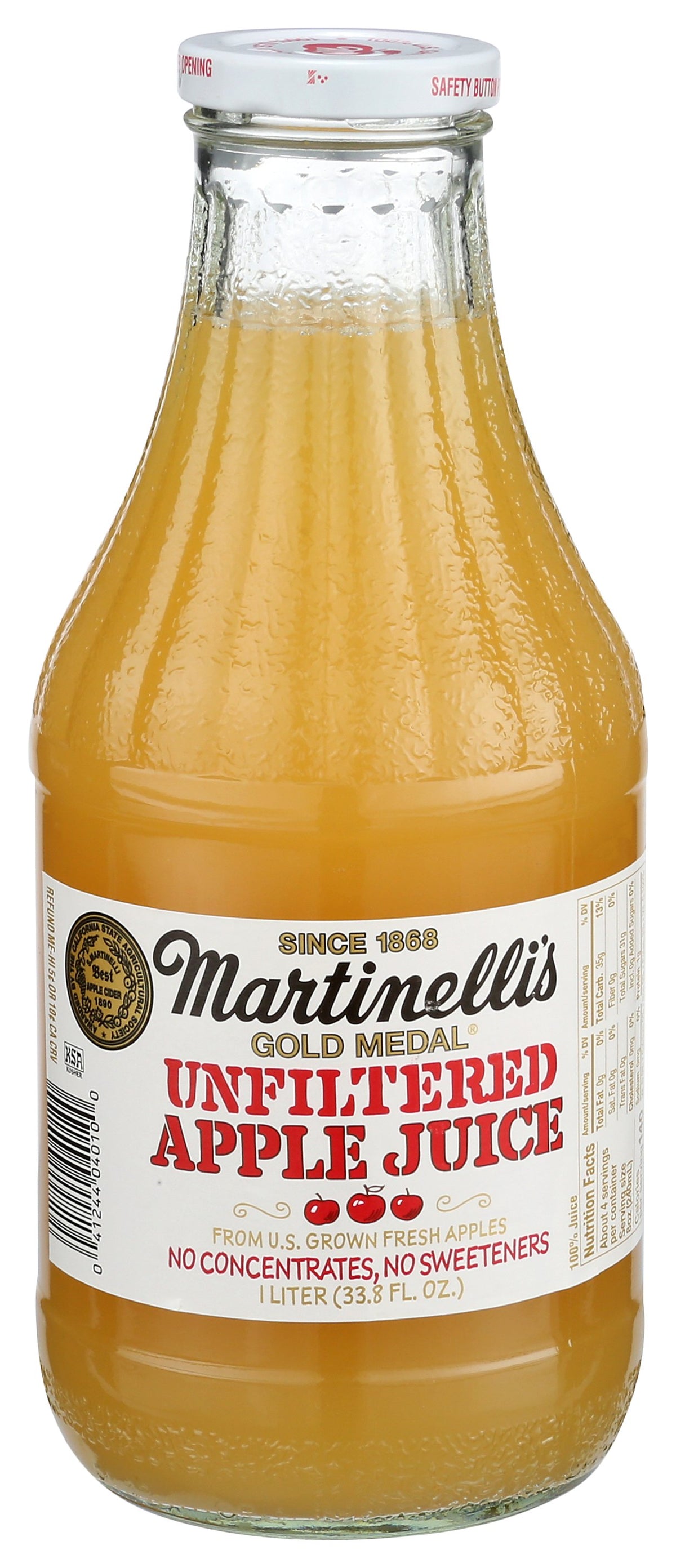 MARTINELLI JUICE APPLE UNFILTERED - Case of 6