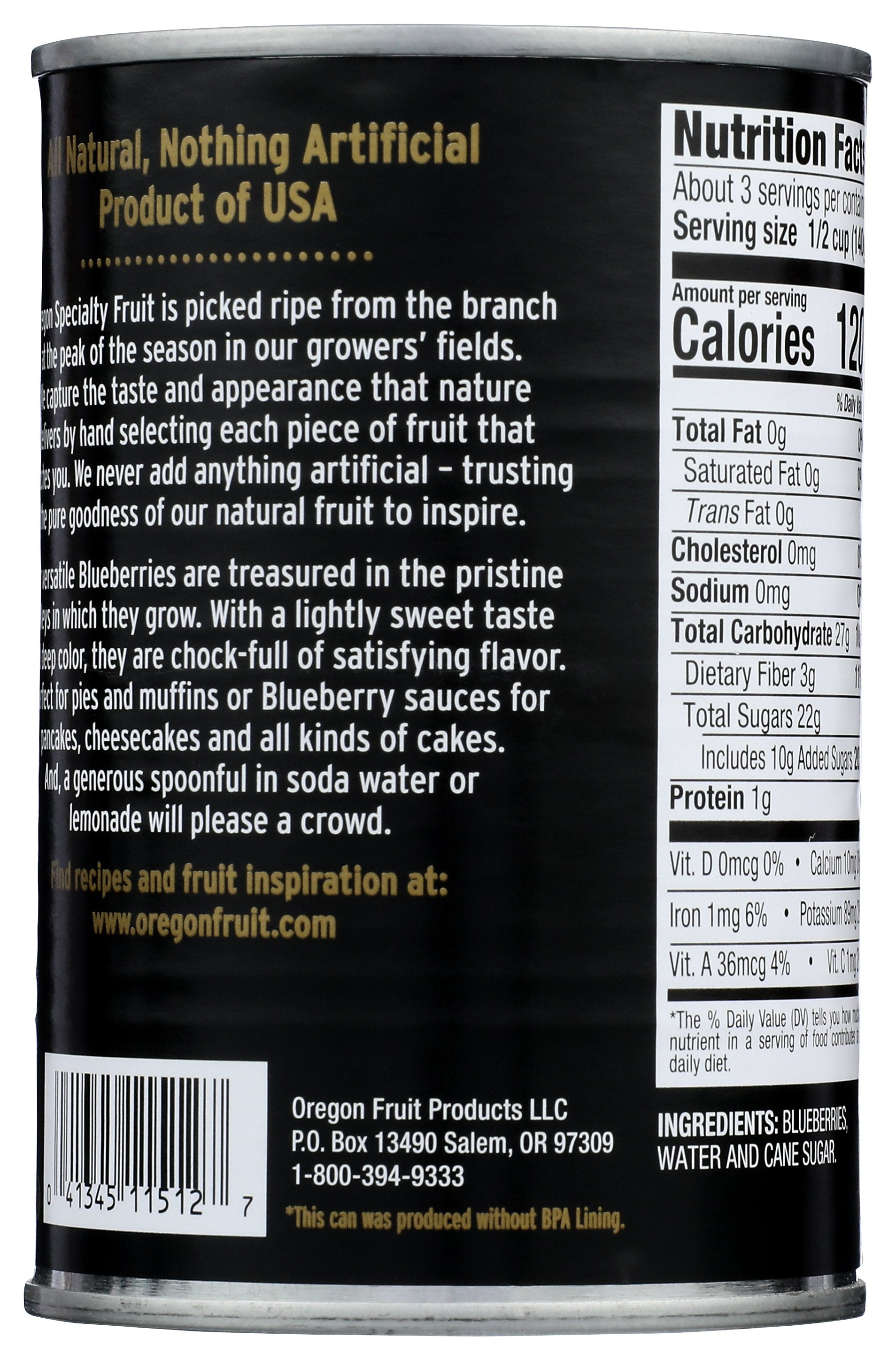 OREGON BLUEBERRY LTE SYRUP - Case of 8