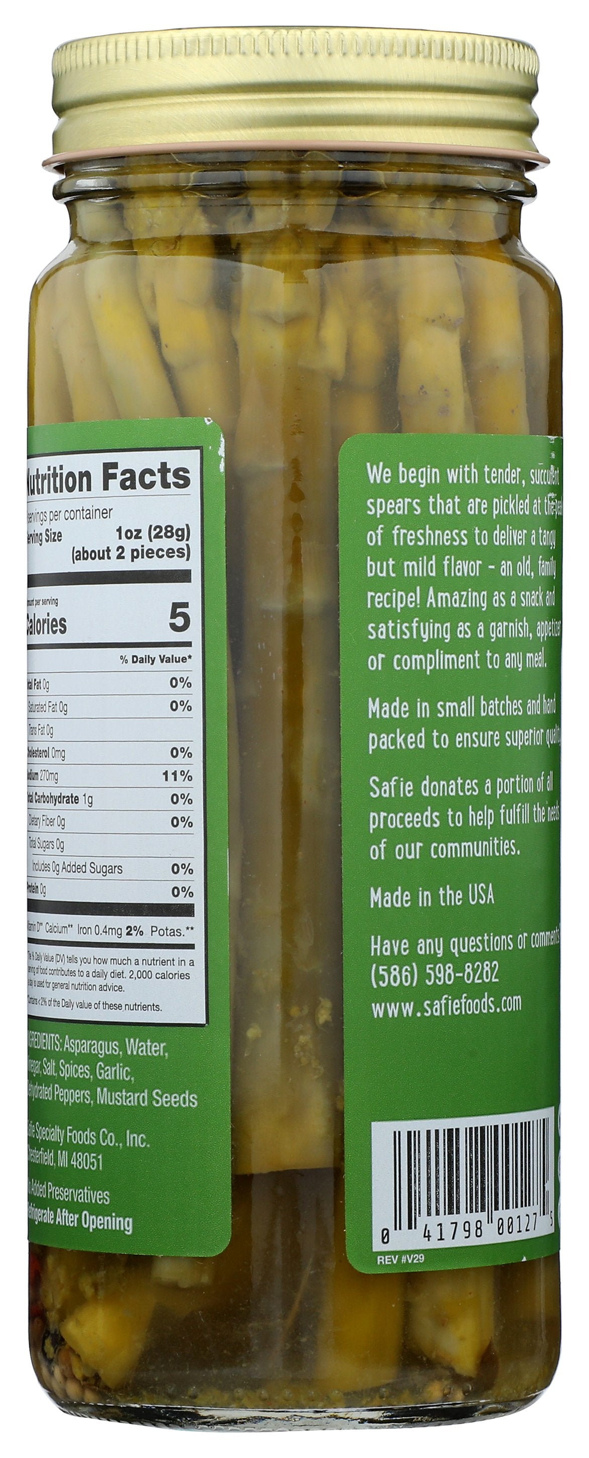 SAFIE ASPARAGUS DILL PICKLED - Case of 6