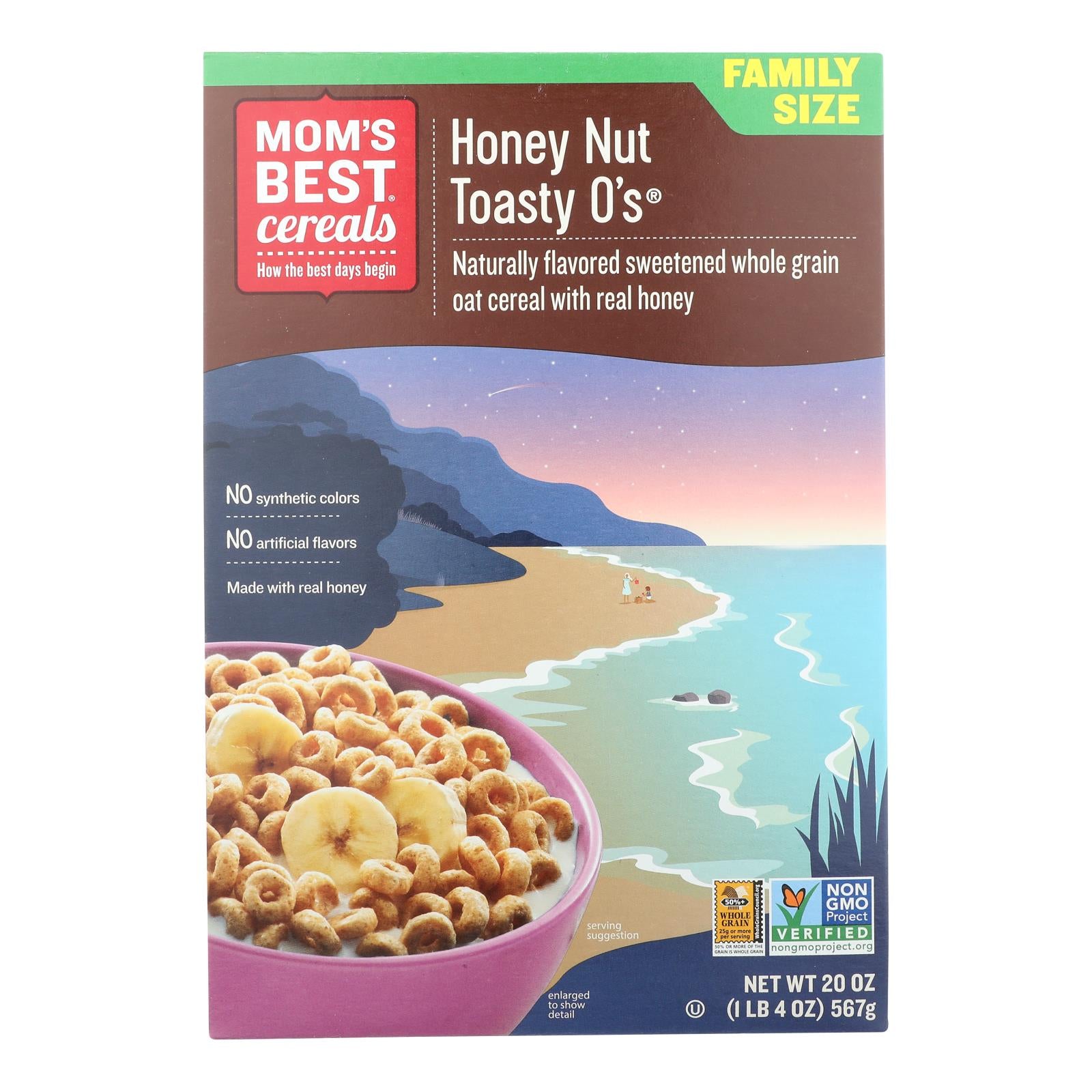 Mom's Best Naturals Honey Nuttoasty O?S - Case of 10 - 20 oz.