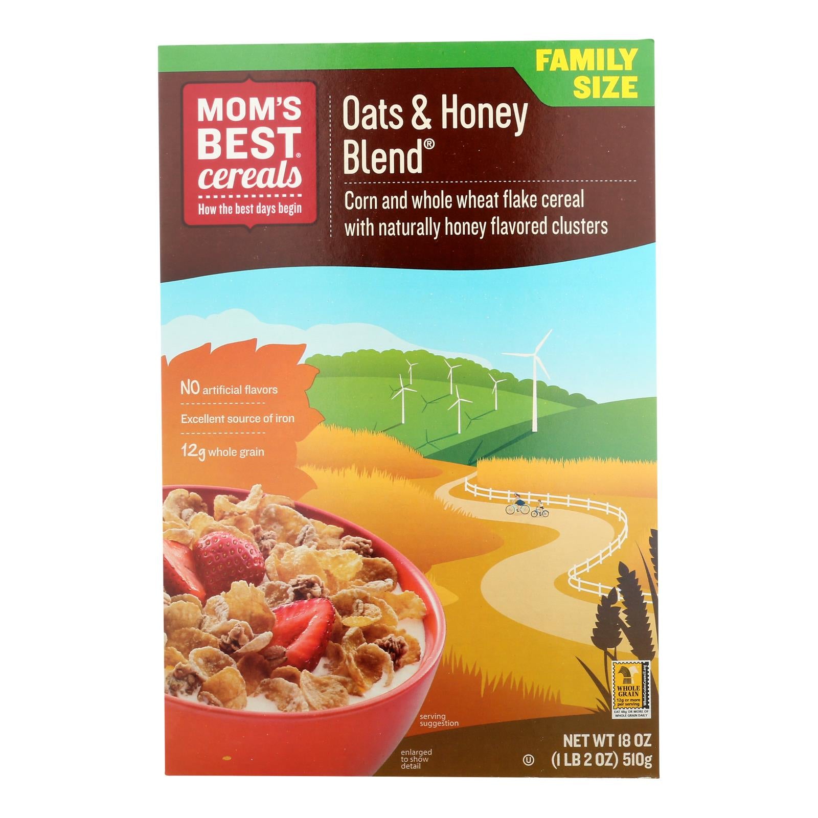 Mom's Best Naturals Oats And Honey Blend - Case Of 14 - 18 Oz.