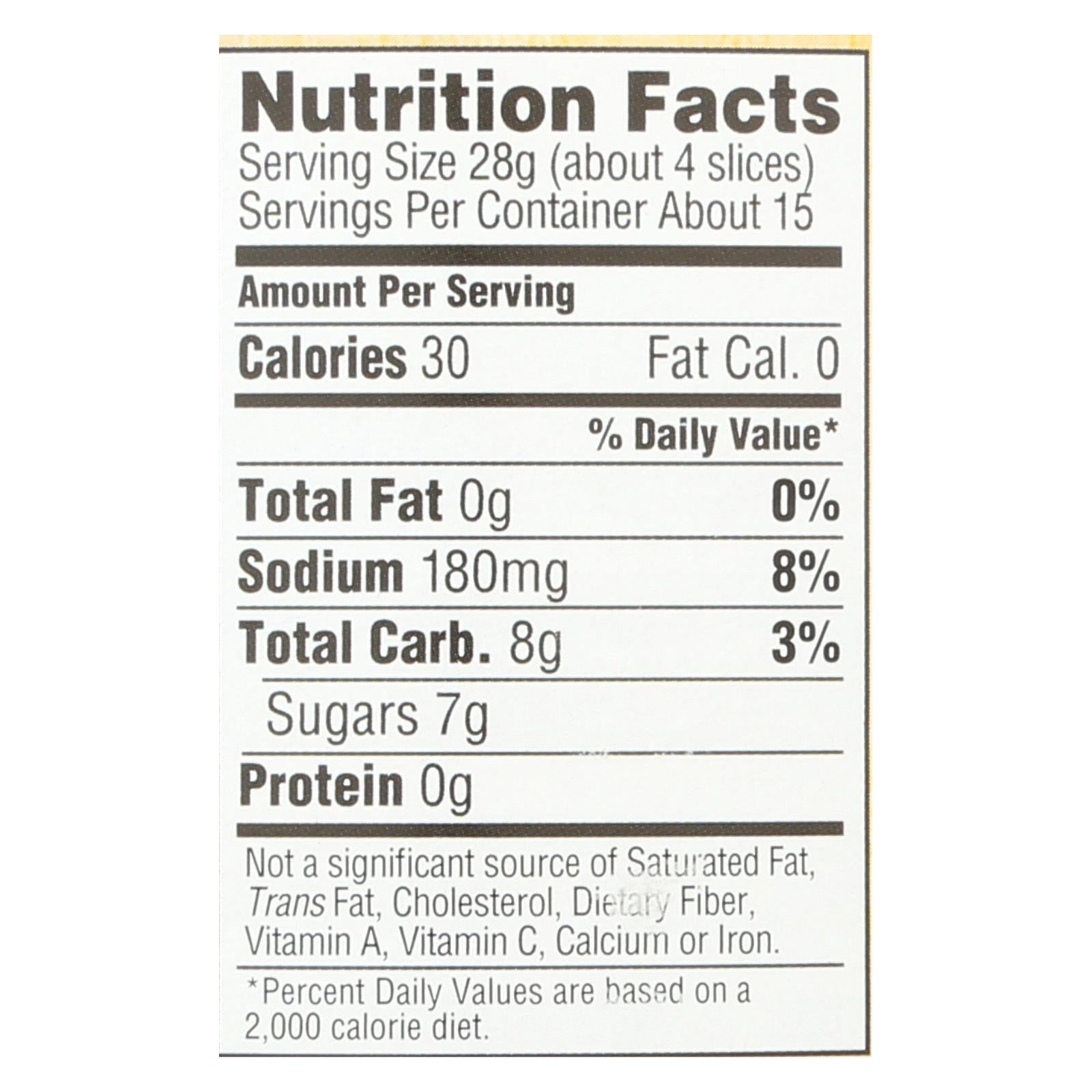 Woodstock Organic Bread & Butter Pickles, 6-Pack, 24 Oz