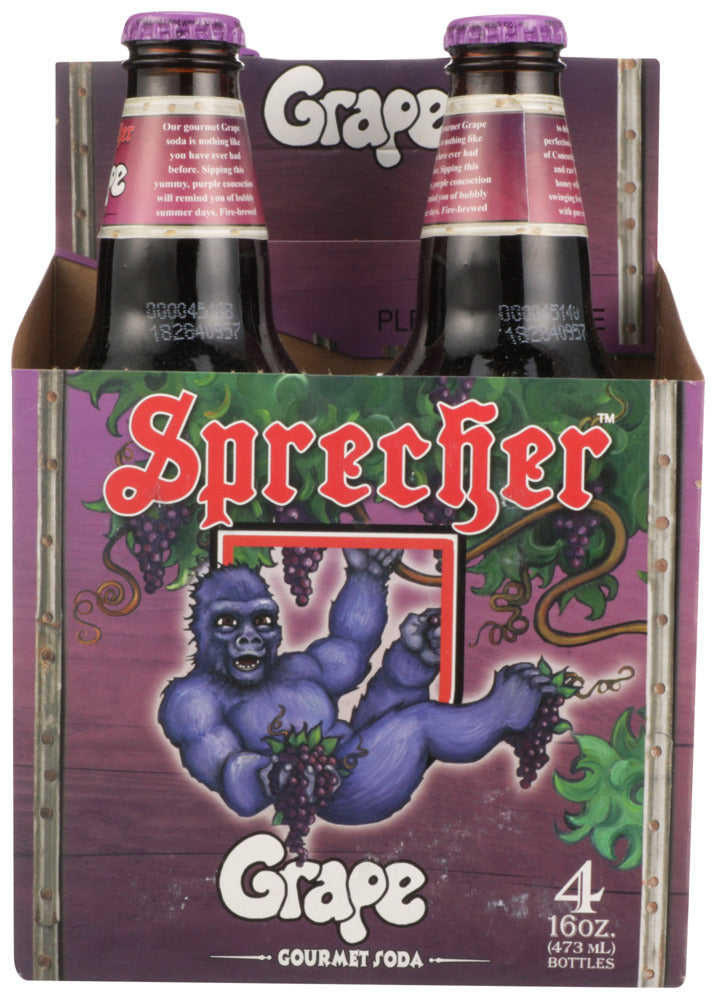 Sprecher Soda Grape - Case of 6 - 4 bottles/16 fl oz.