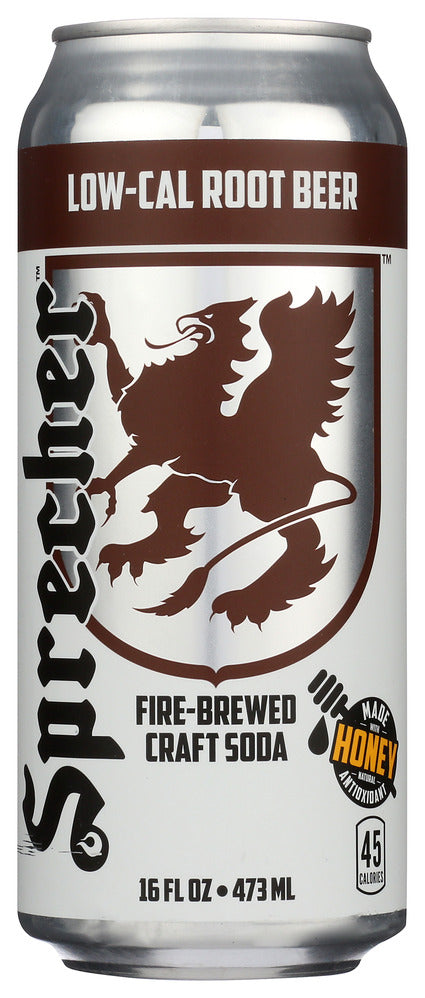 Sprecher Soda Low-Cal Root Beer - Case of 12 - 16 fl oz.