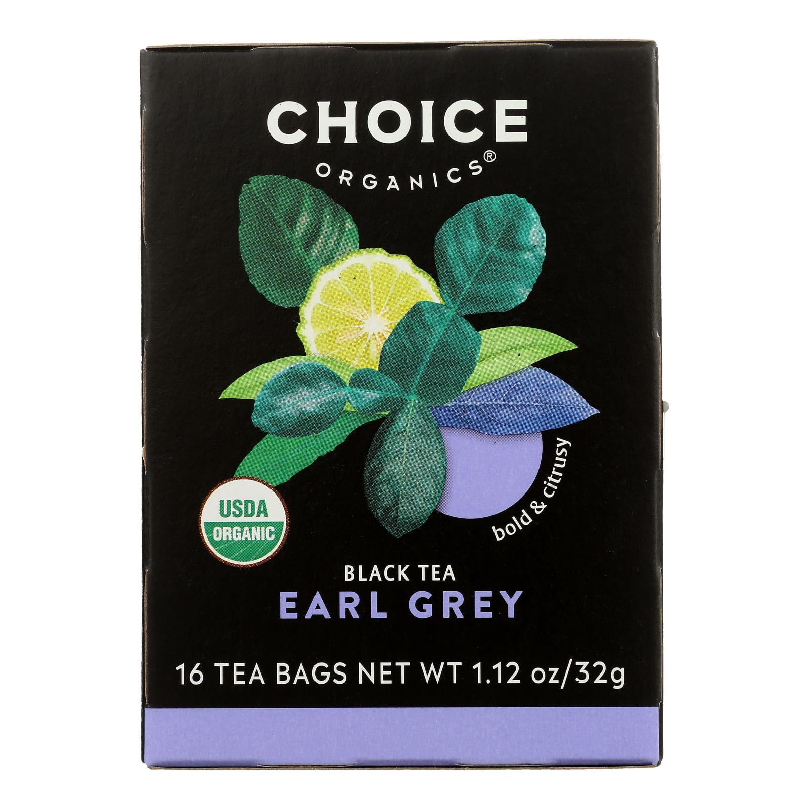 Choice Organic Teas - Earl Grey Tea - 16 Bags - Case Of 6