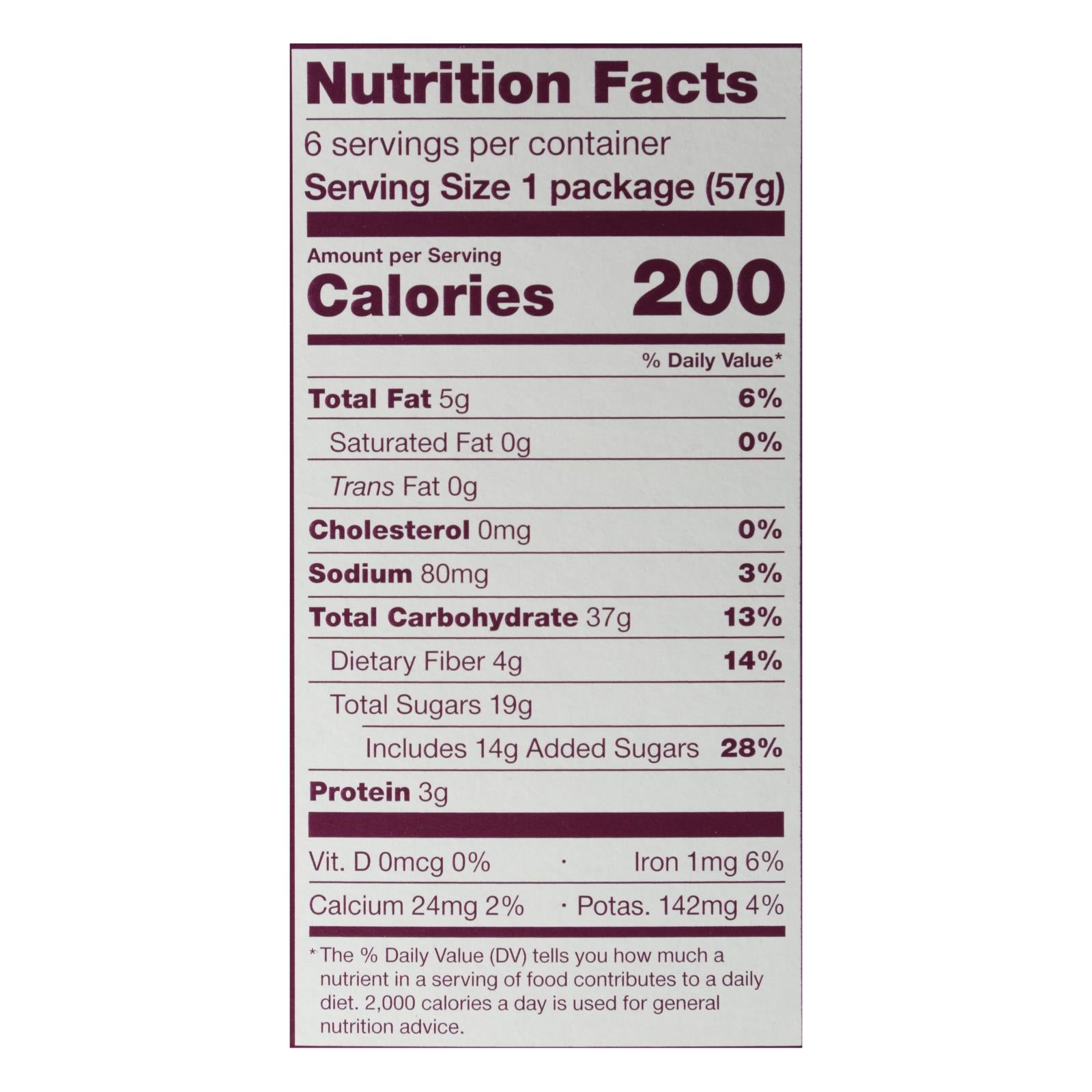 Nature's Bakery Original Whole Wheat Fig Bar - 6 Pack