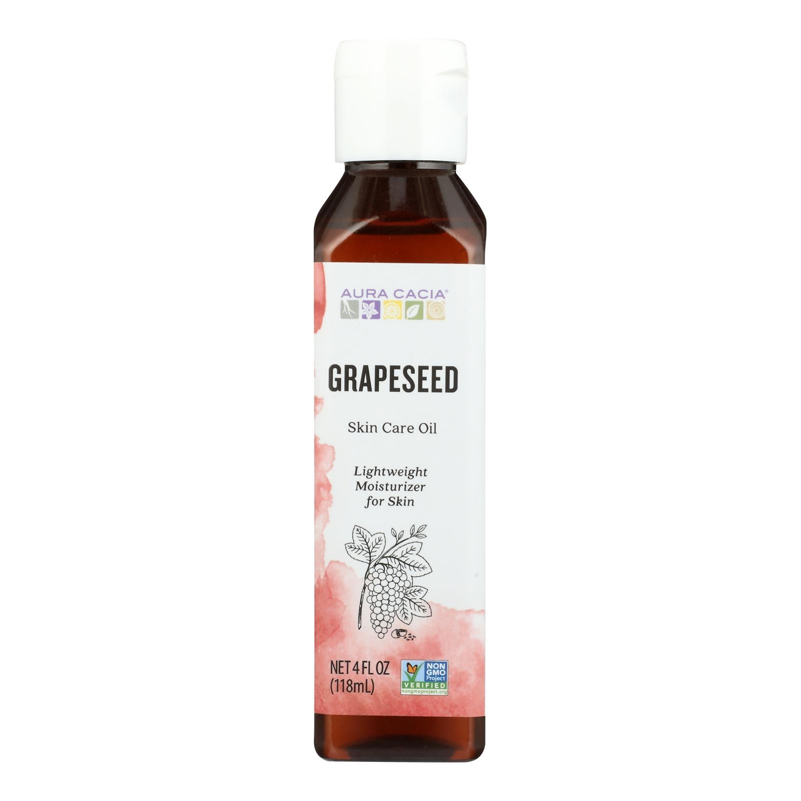Aura Cacia - Natural Skin Care Oil Grapeseed - 4 Fl Oz