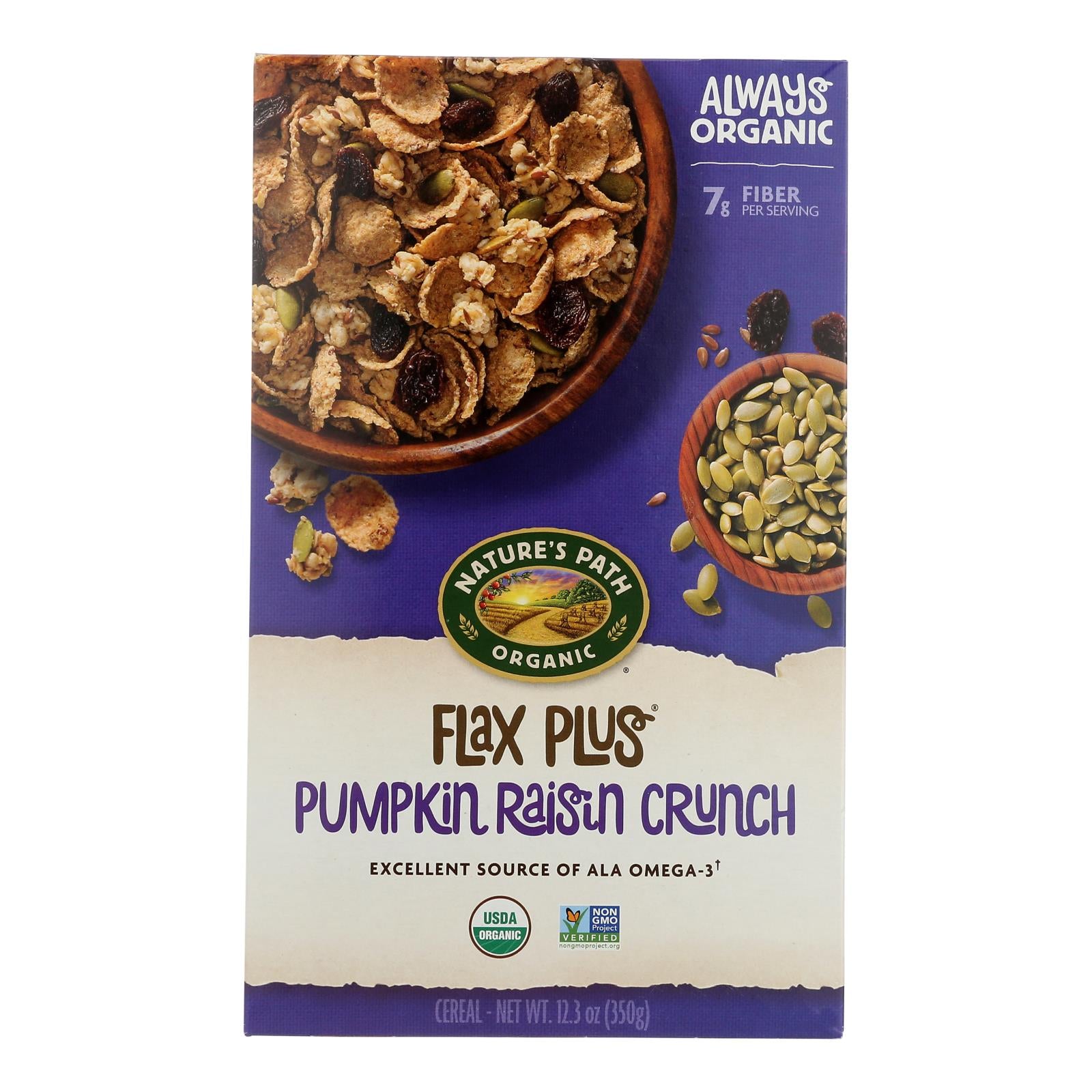 Nature's Path Organic Flax Plus Cereal -Pumpkin Raisin Crunch - 12.35 oz