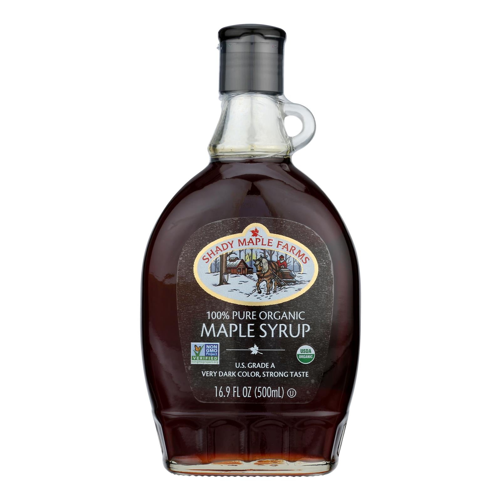 Shady Maple Farms Maple Syrup - Organic - Very Dark - Case of 12 - 16.9 fl oz