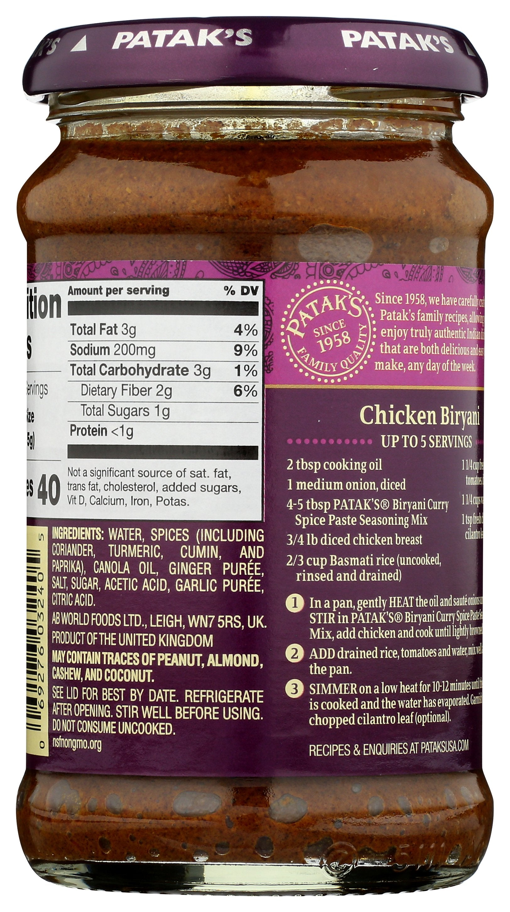 PATAKS PASTE BIRYANI - Case of 6