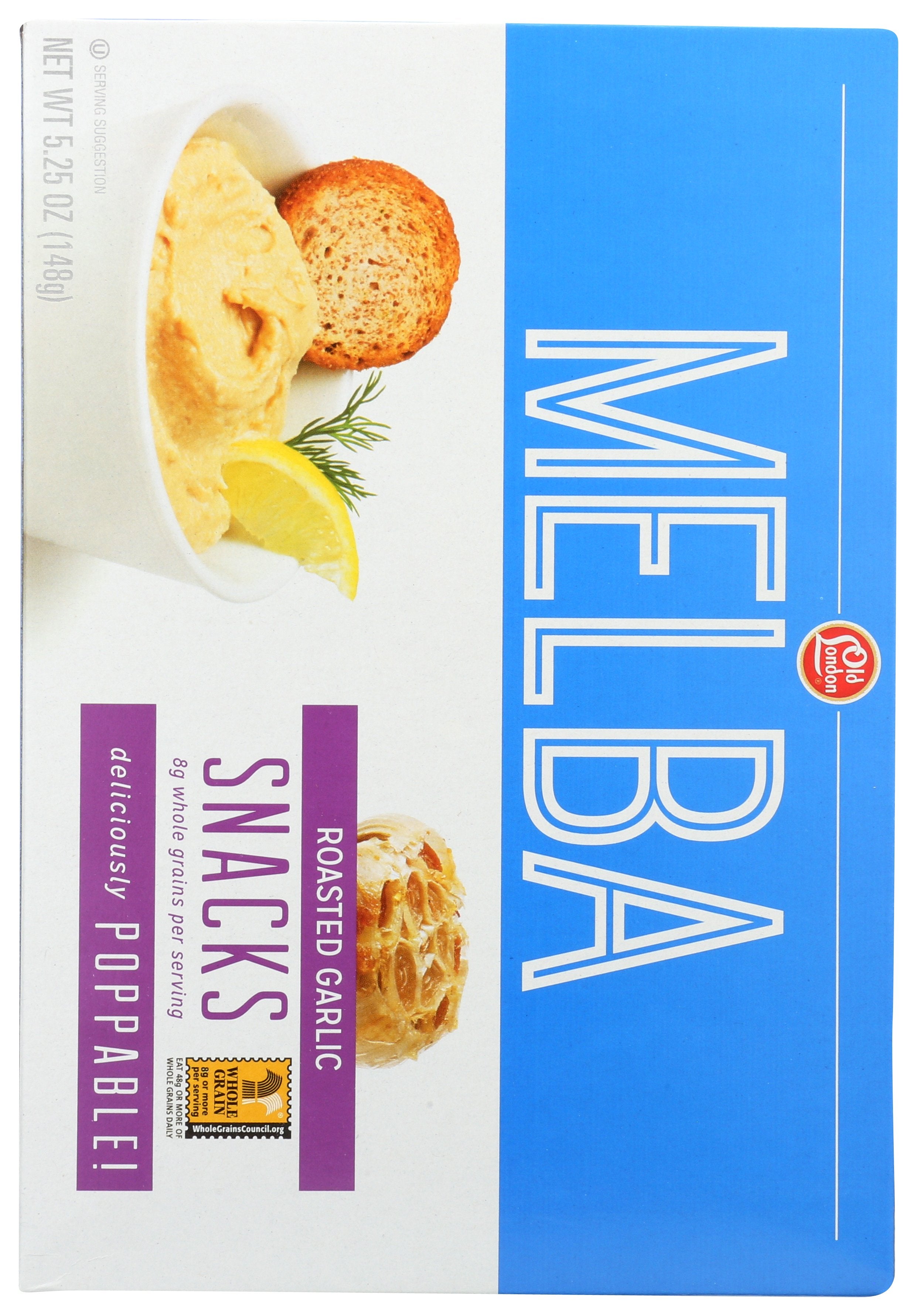 OLD LONDON MELBA SNCK GARLIC - Case of 12