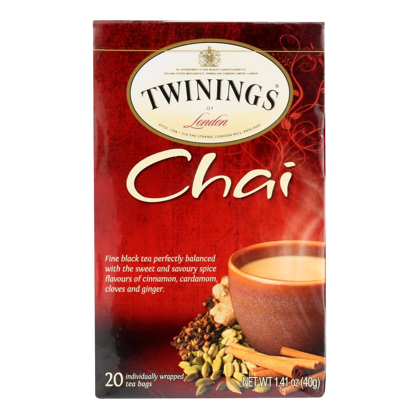 Twinings Tea Chai - Case Of 6 - 20 Bags