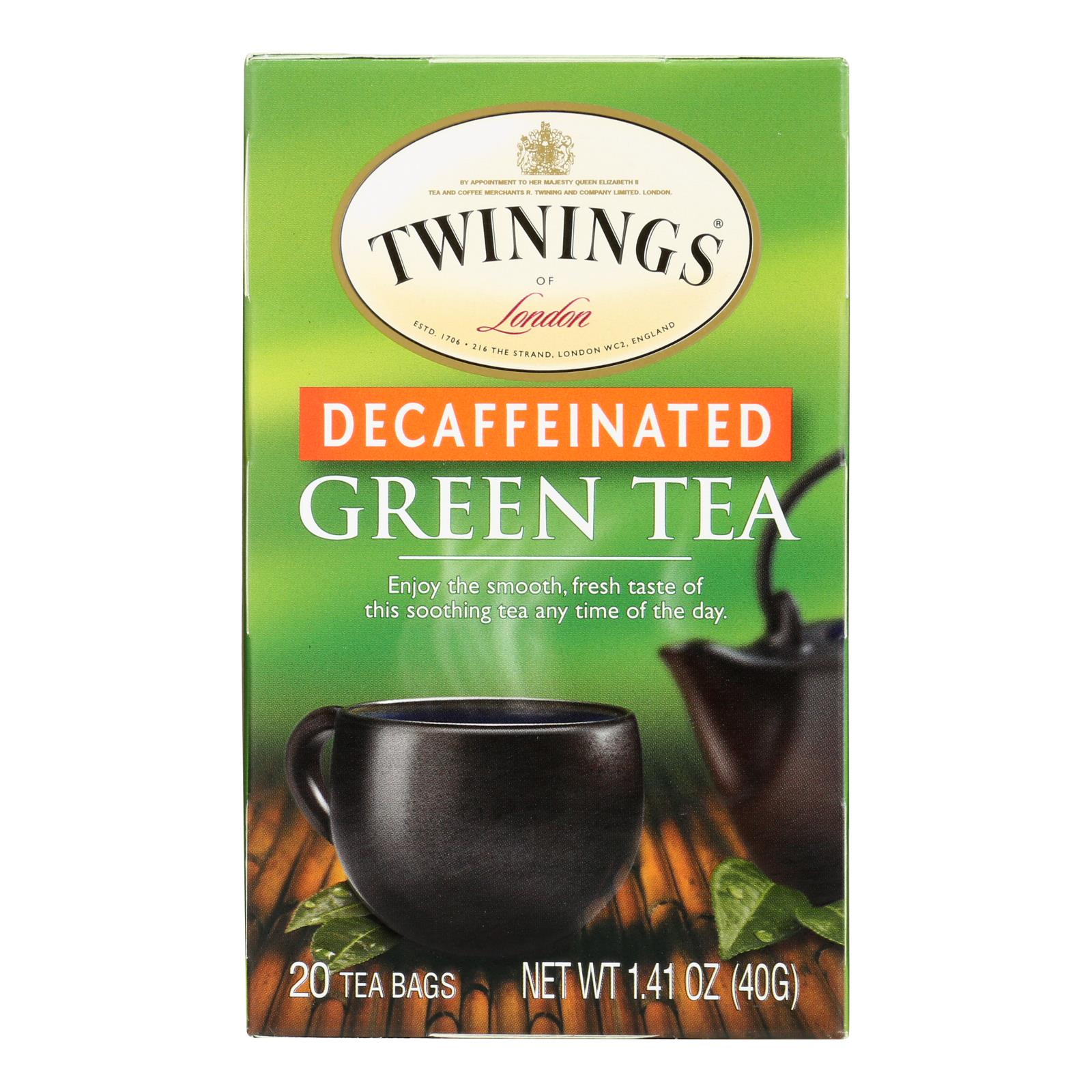 Twinings Tea Green Tea - Decaffeinated - Case Of 6 - 20 Bags