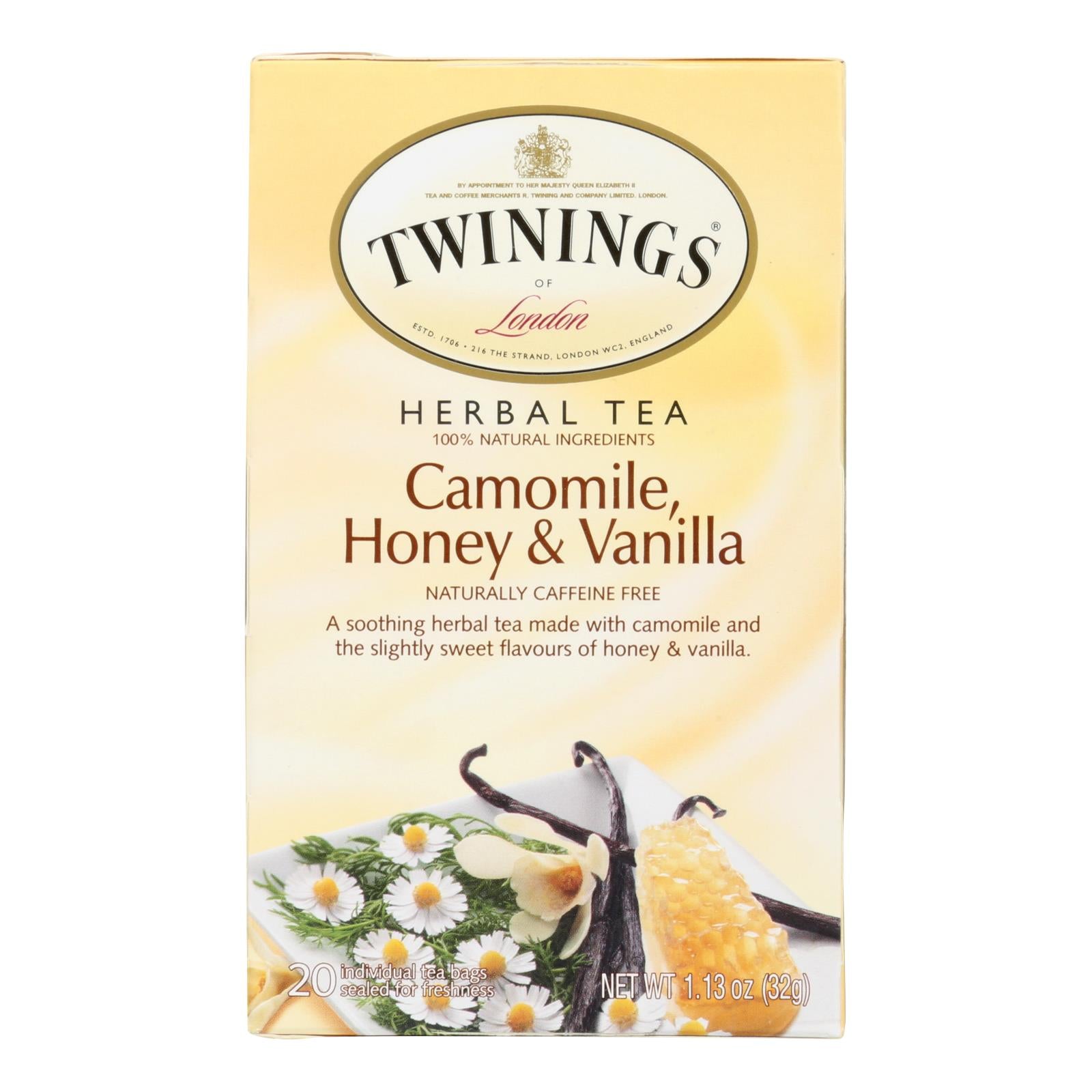Twinings Tea Herbal Tea - Chamomile Honey And Vanilla - Case Of 6 - 20 Bags