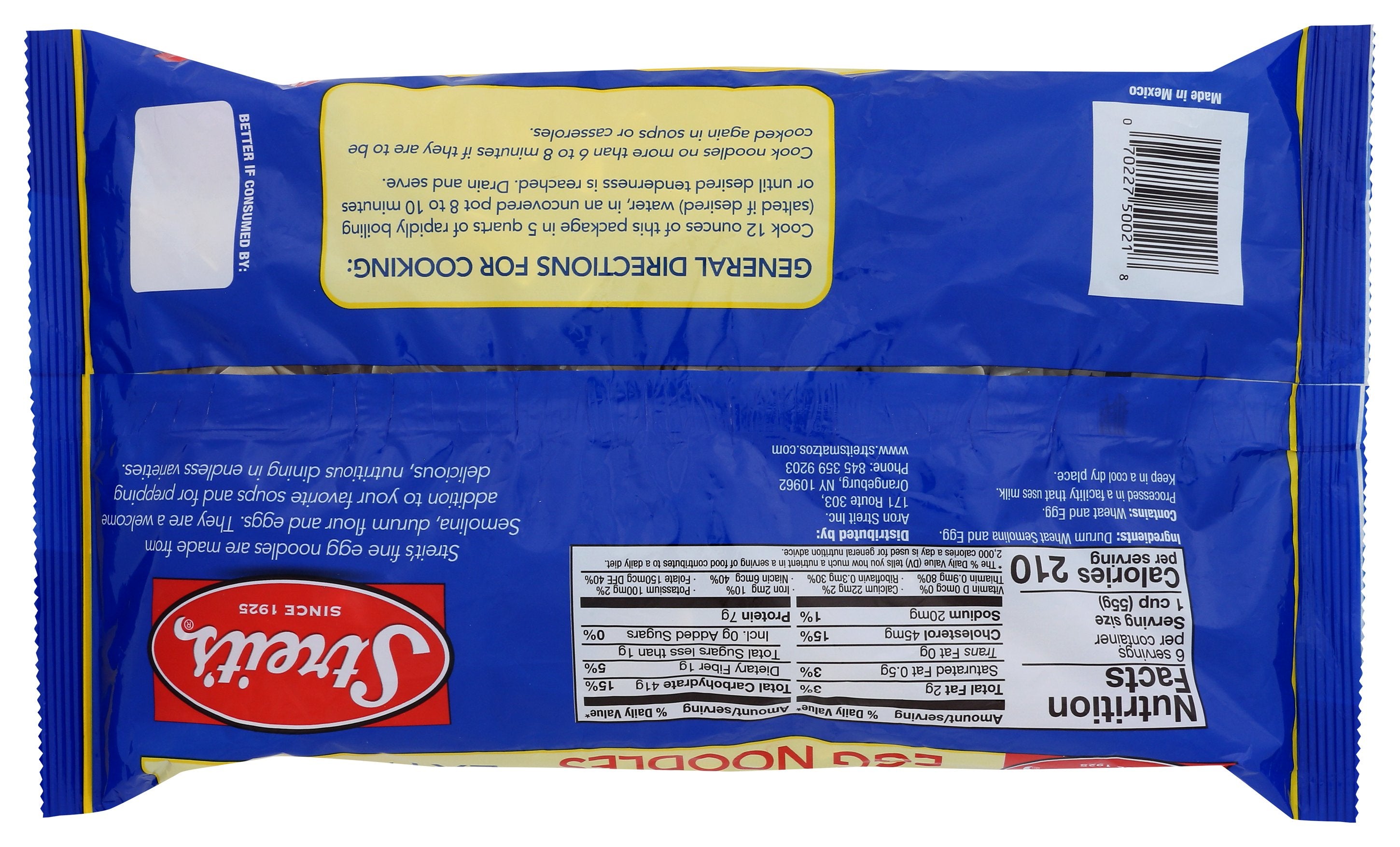 STREITS NOODLE EXTRA WIDE - Case of 12