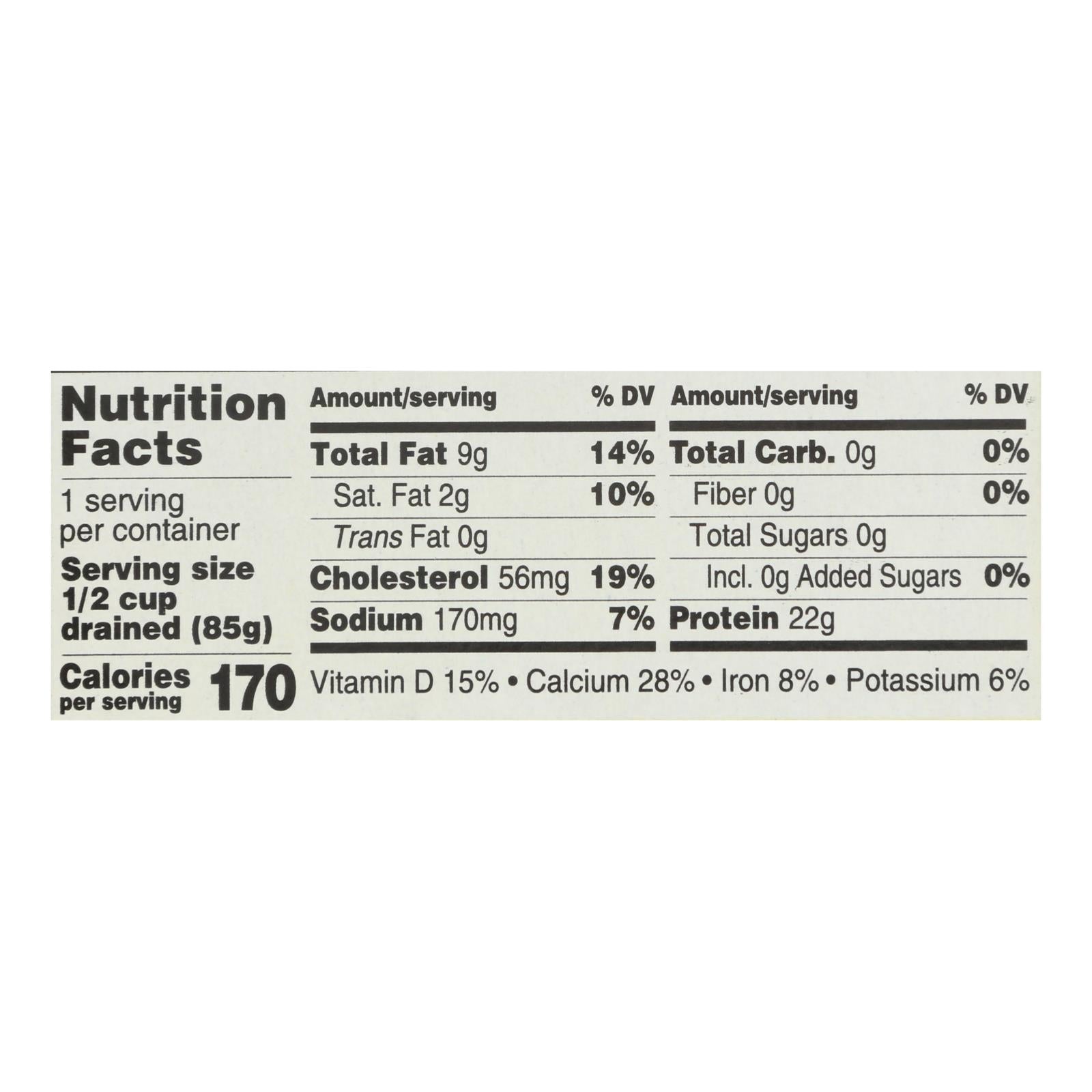 Season Brand Sardines In Water - No Salt Added - Case Of 12 - 4.375 Oz.
