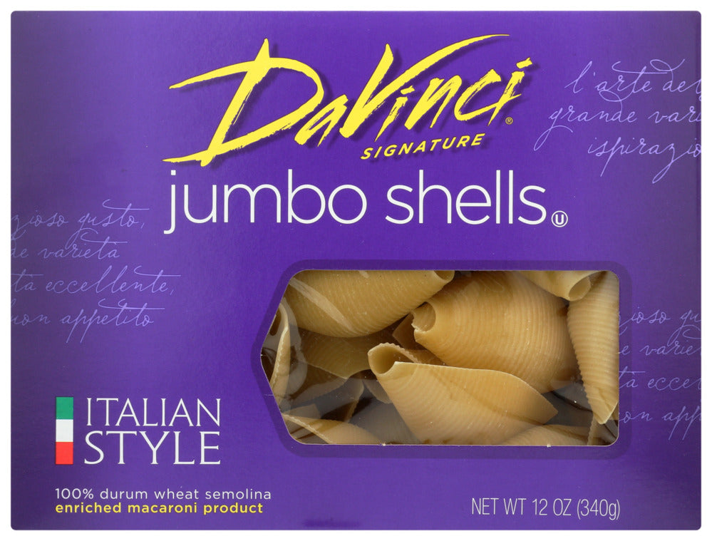 DaVinci Pasta Shells Jumbo - Case of 12 - 12 oz