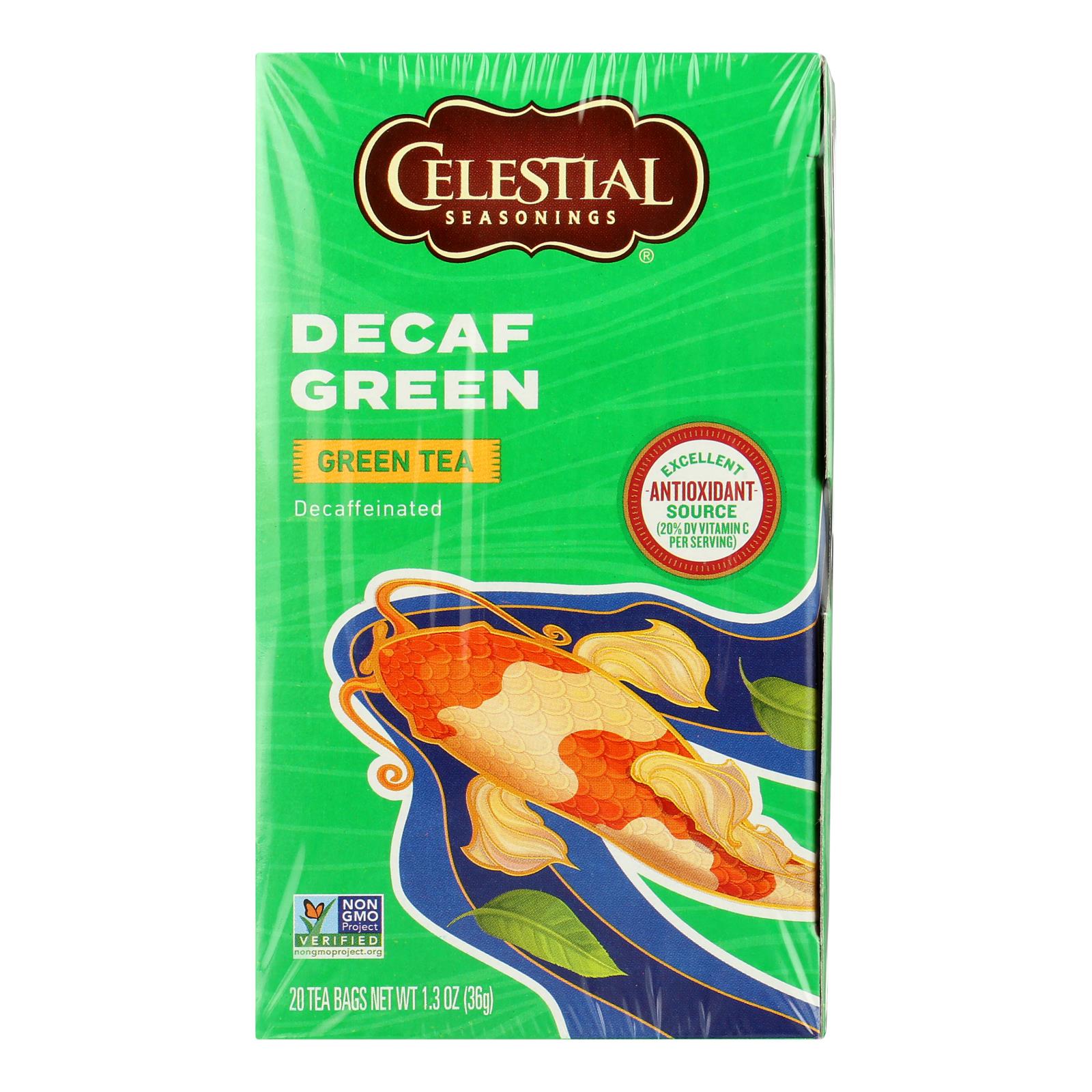 Celestial Seasonings Green Tea Caffeine Free - 20 Tea Bags - Case Of 6