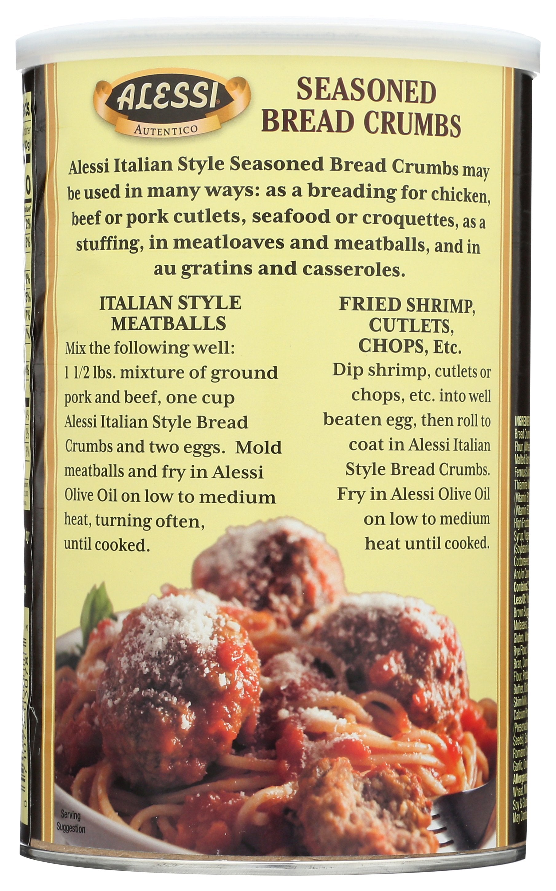 ALESSI BREAD CRUMBS ITALIAN - Case of 6