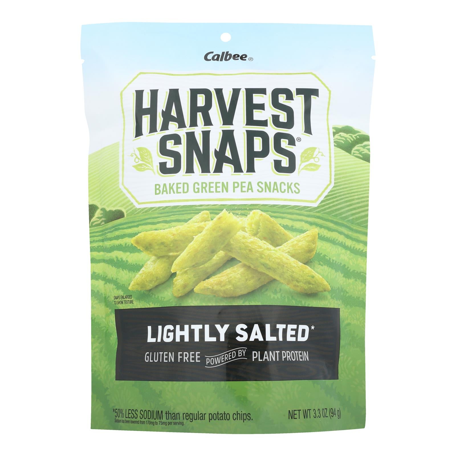 Calbee Snapea Crisp - Snapea Crisps - Lightly Salted - Case Of 12 - 3.3 Oz.