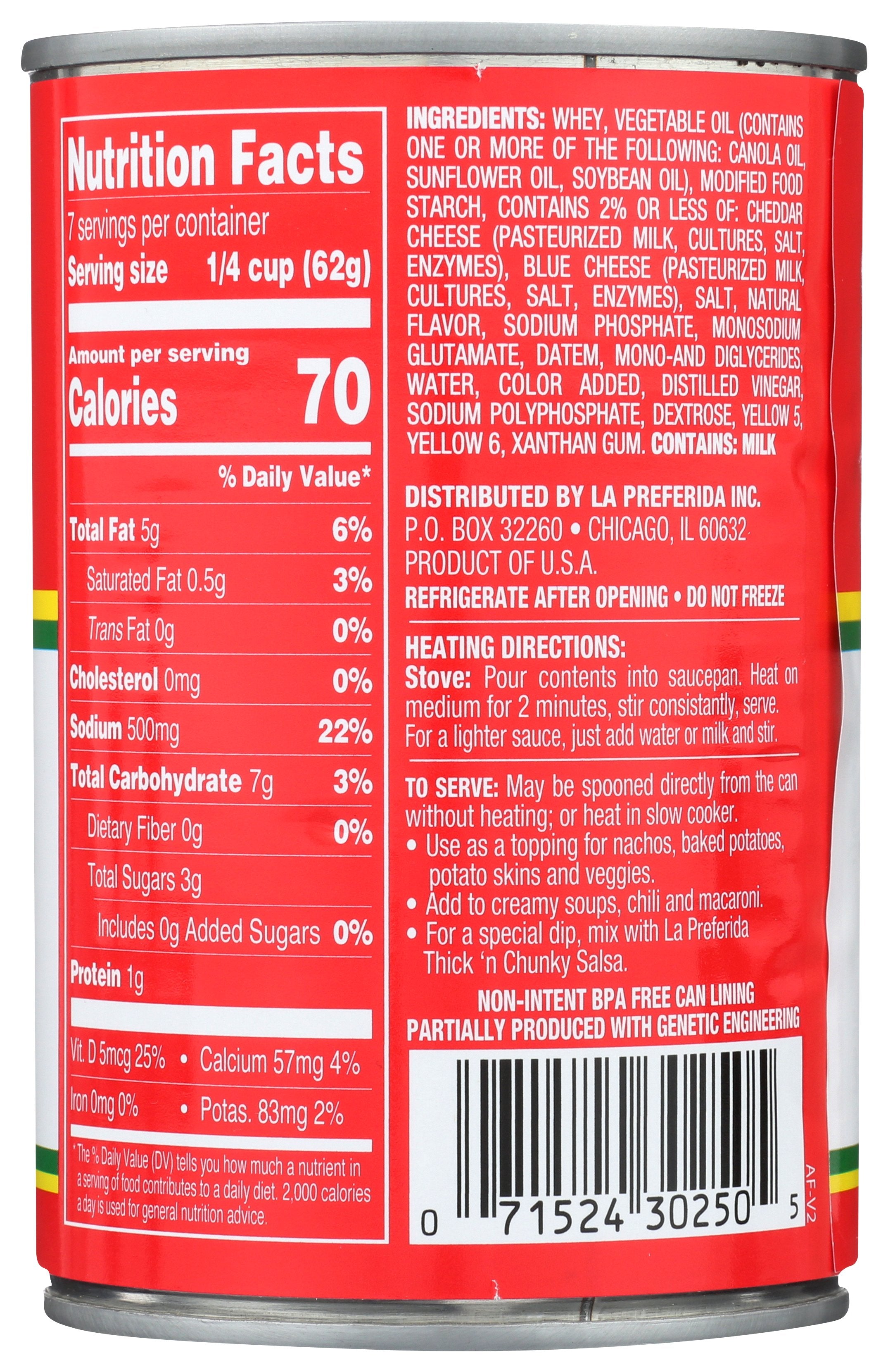LA PREFERIDA SAUCE CHDR CHS - Case of 12