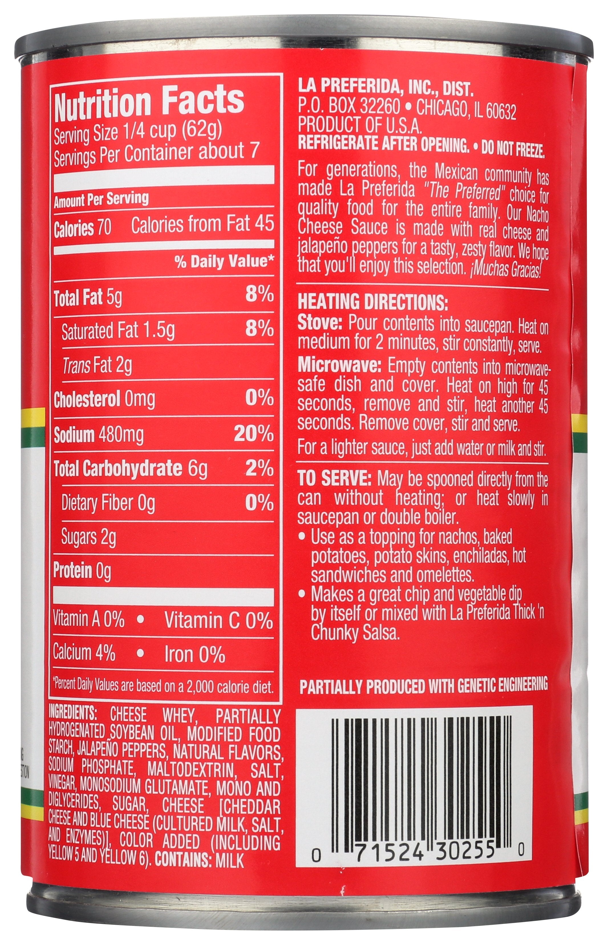 LA PREFERIDA SAUCE NACHO CHS - Case of 12