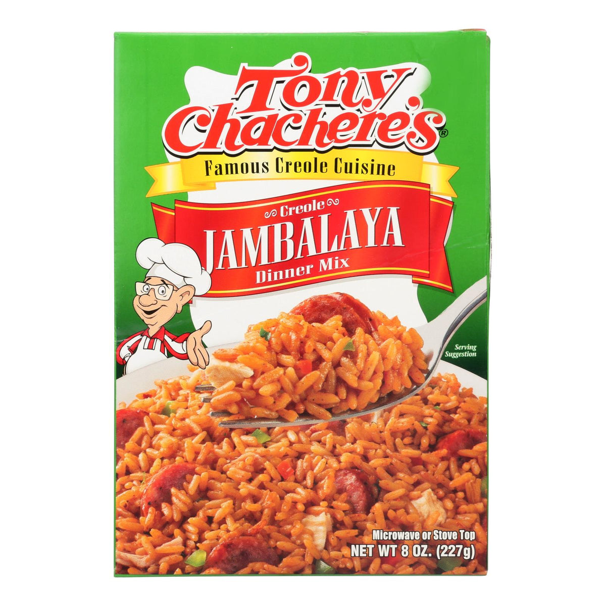 Tony Chachere's Famous Creole Cuisine Creole Jambalaya Dinner Mix - Case of 12 - 8 OZ