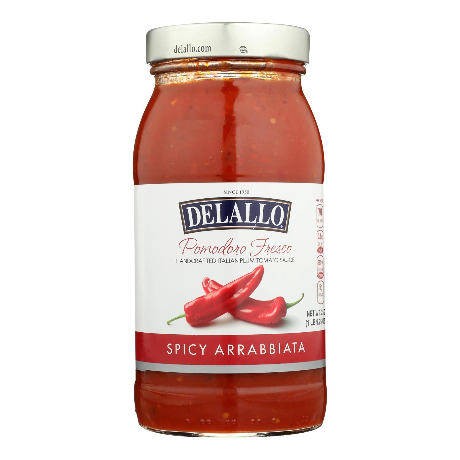 Delallo Pomodoro Fresco Spicy Arrabbiata Sauce - Case of 6 - 25.25 FZ