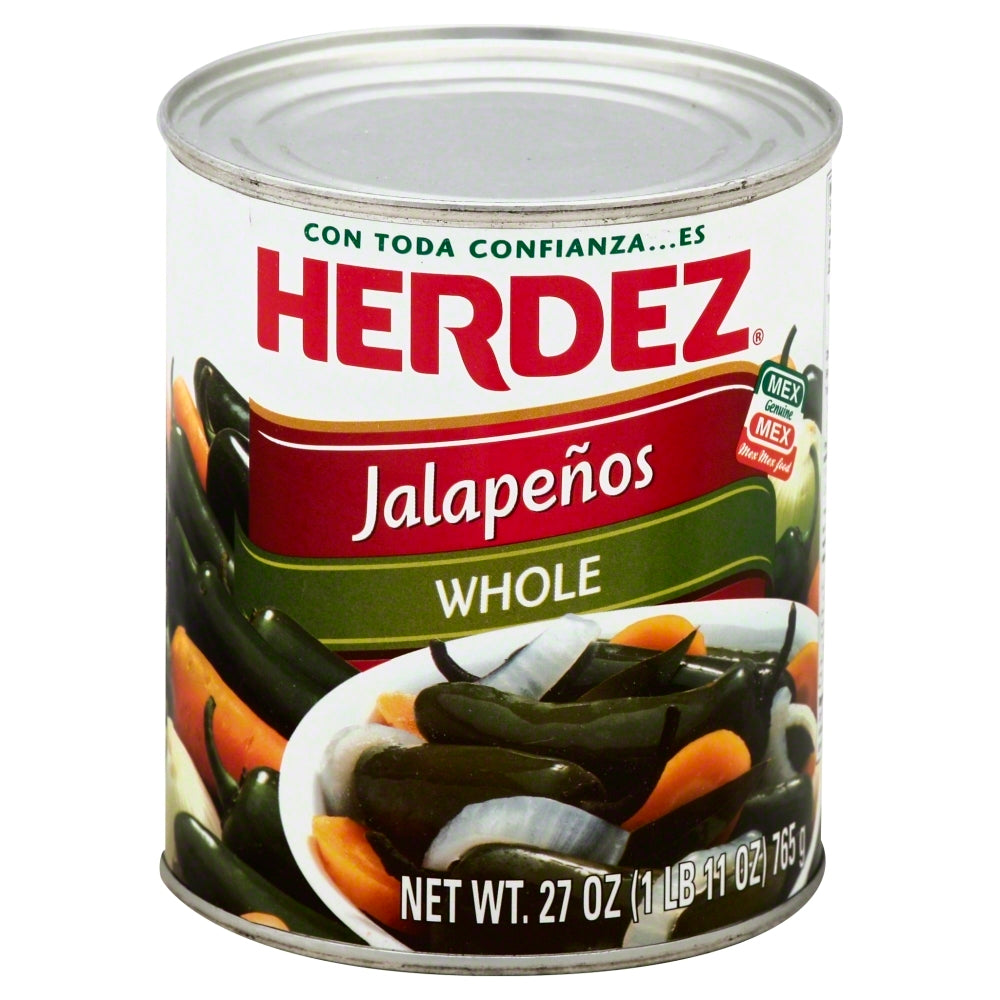Herdez Whole Jalapenos - 27 oz (Case of 12)