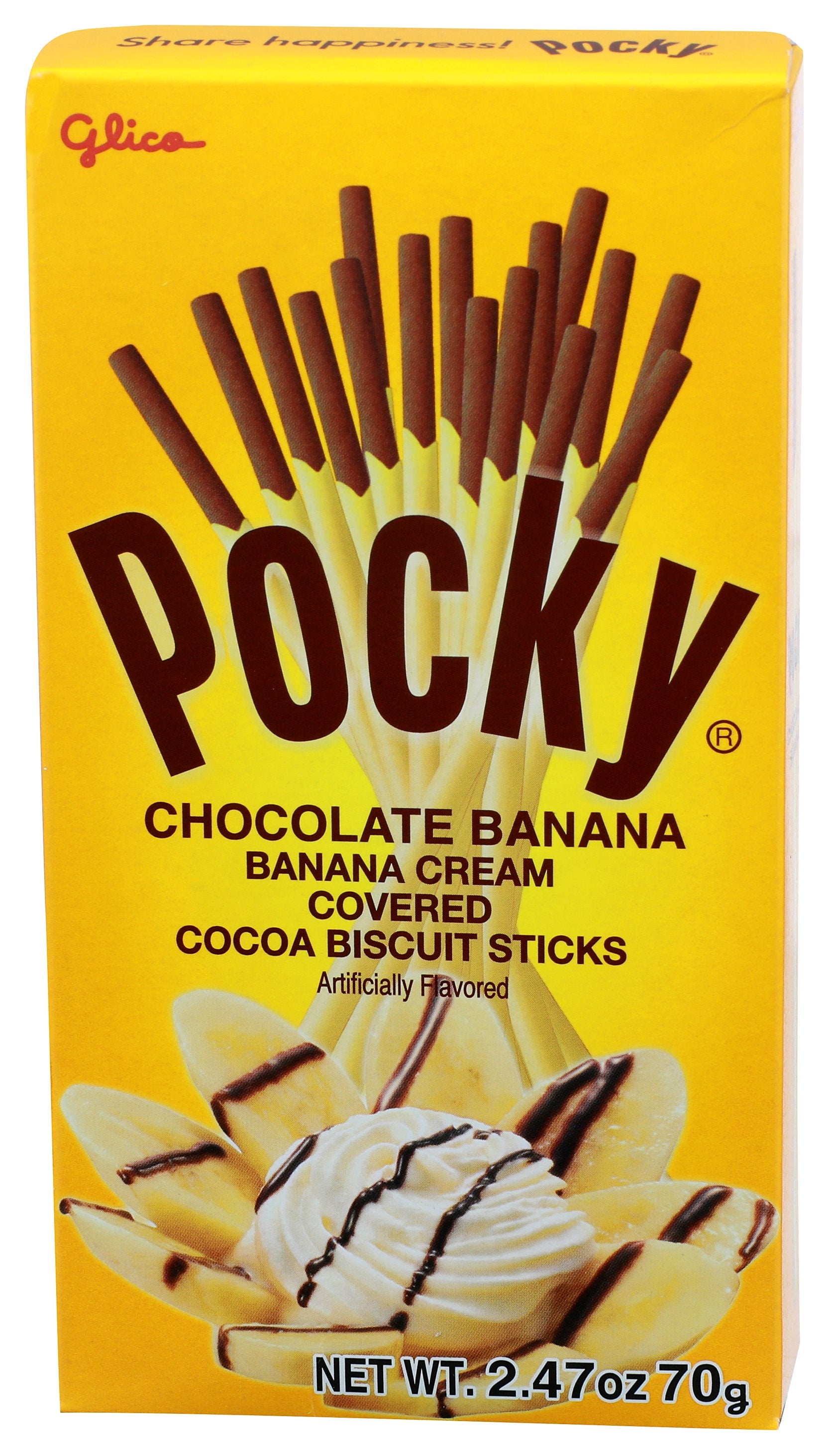 GLICO COOKIE CHOC BANANA POCKY - Case of 10