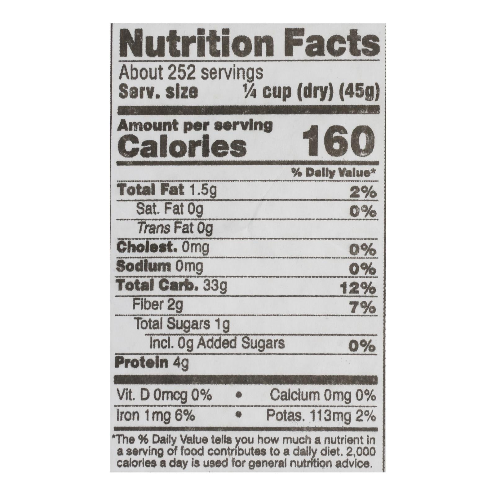 Lundberg Family Farms Organic California Brown Jasmine Rice - Single Bulk Item - 25LB